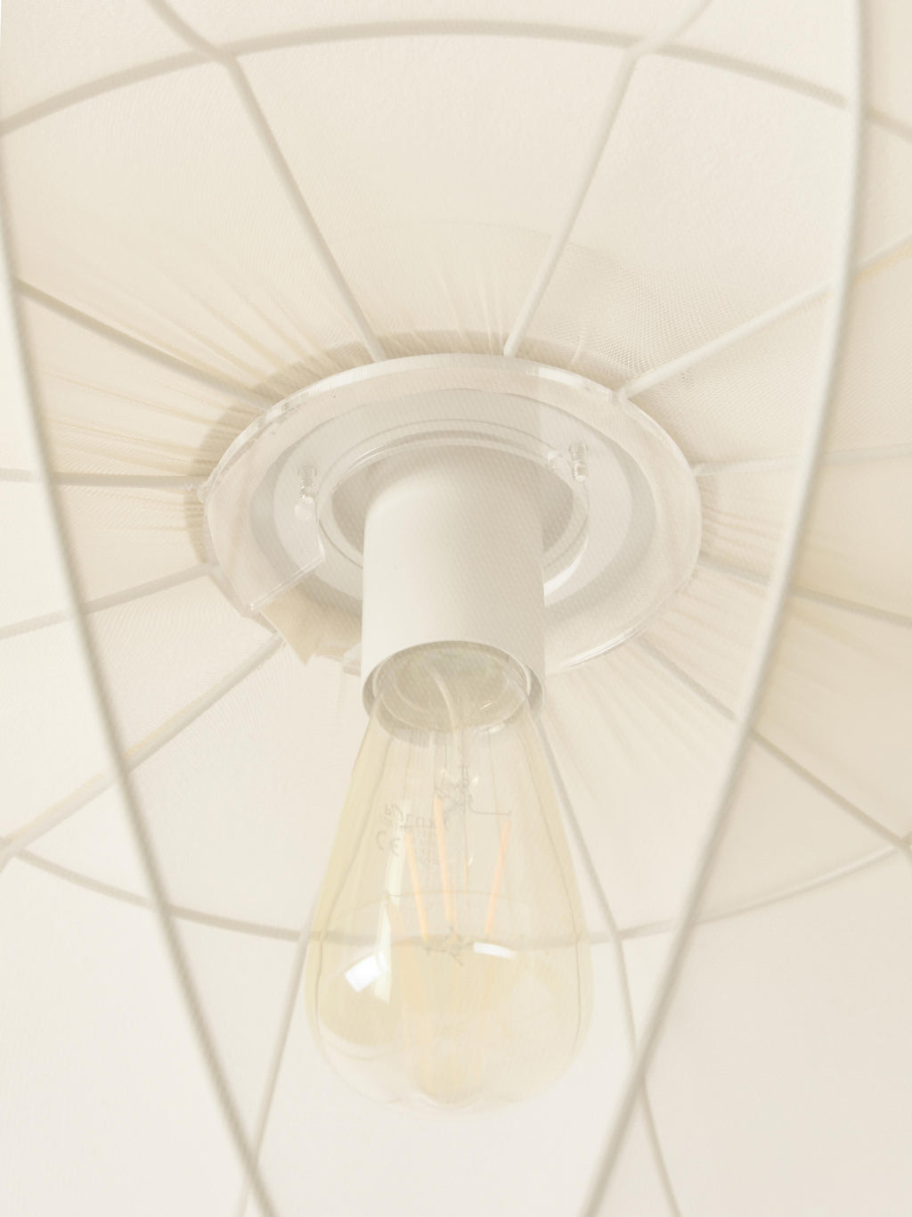 Plafonnier en tulle Paavo - Beige clair