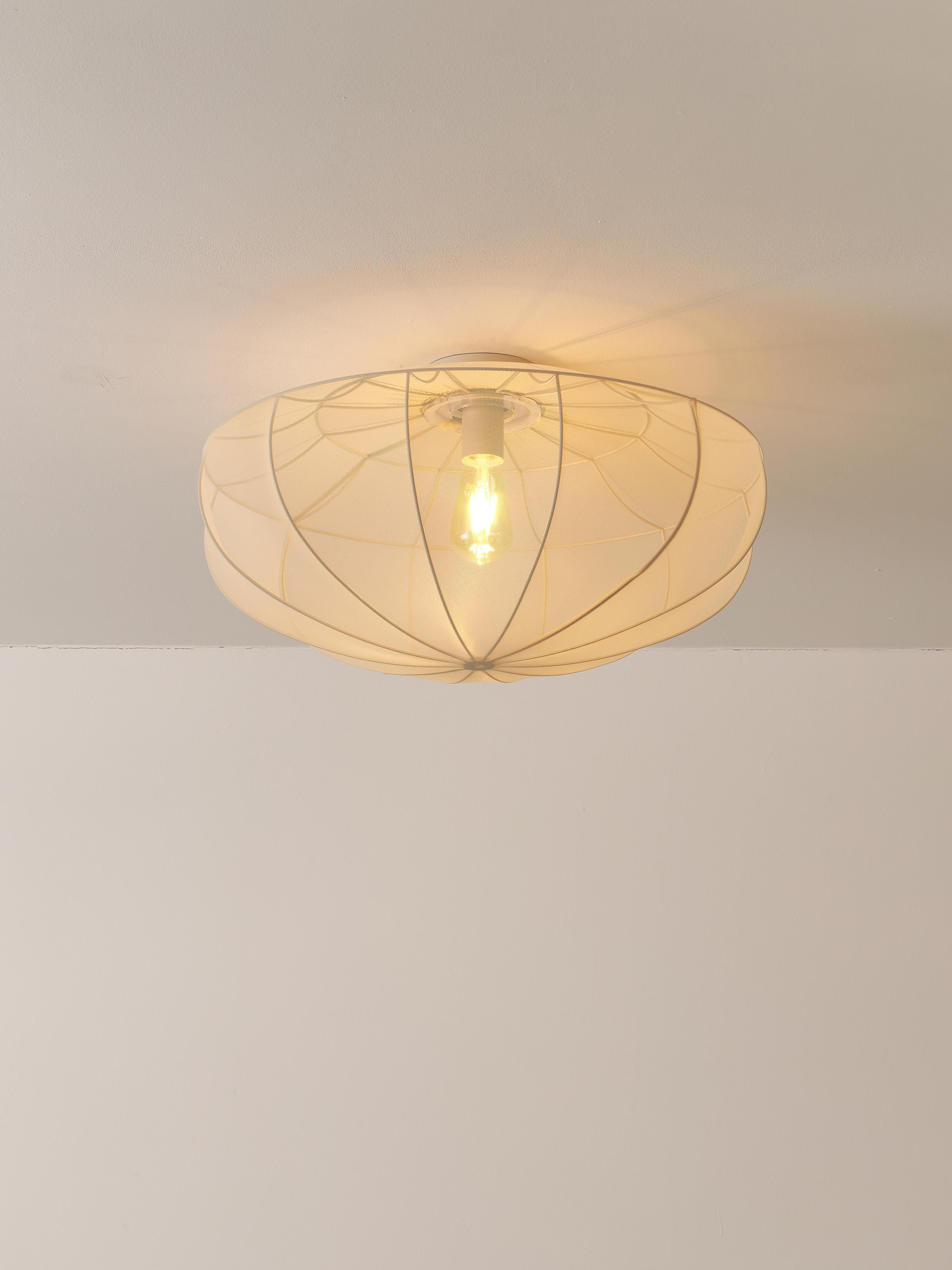 Plafonnier en tulle Paavo - Beige clair