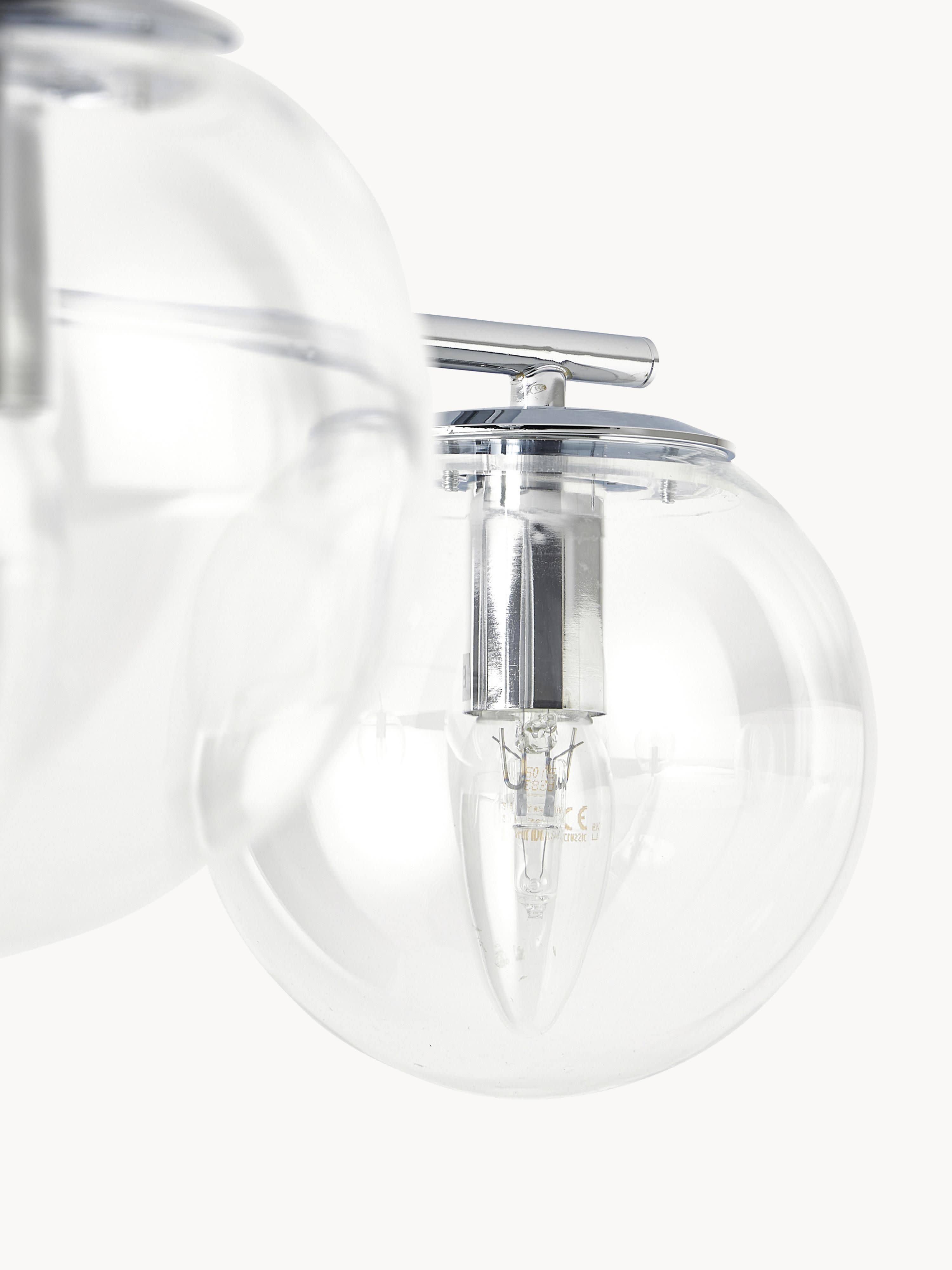 Plafonnier Niilo - Transparent, chrome