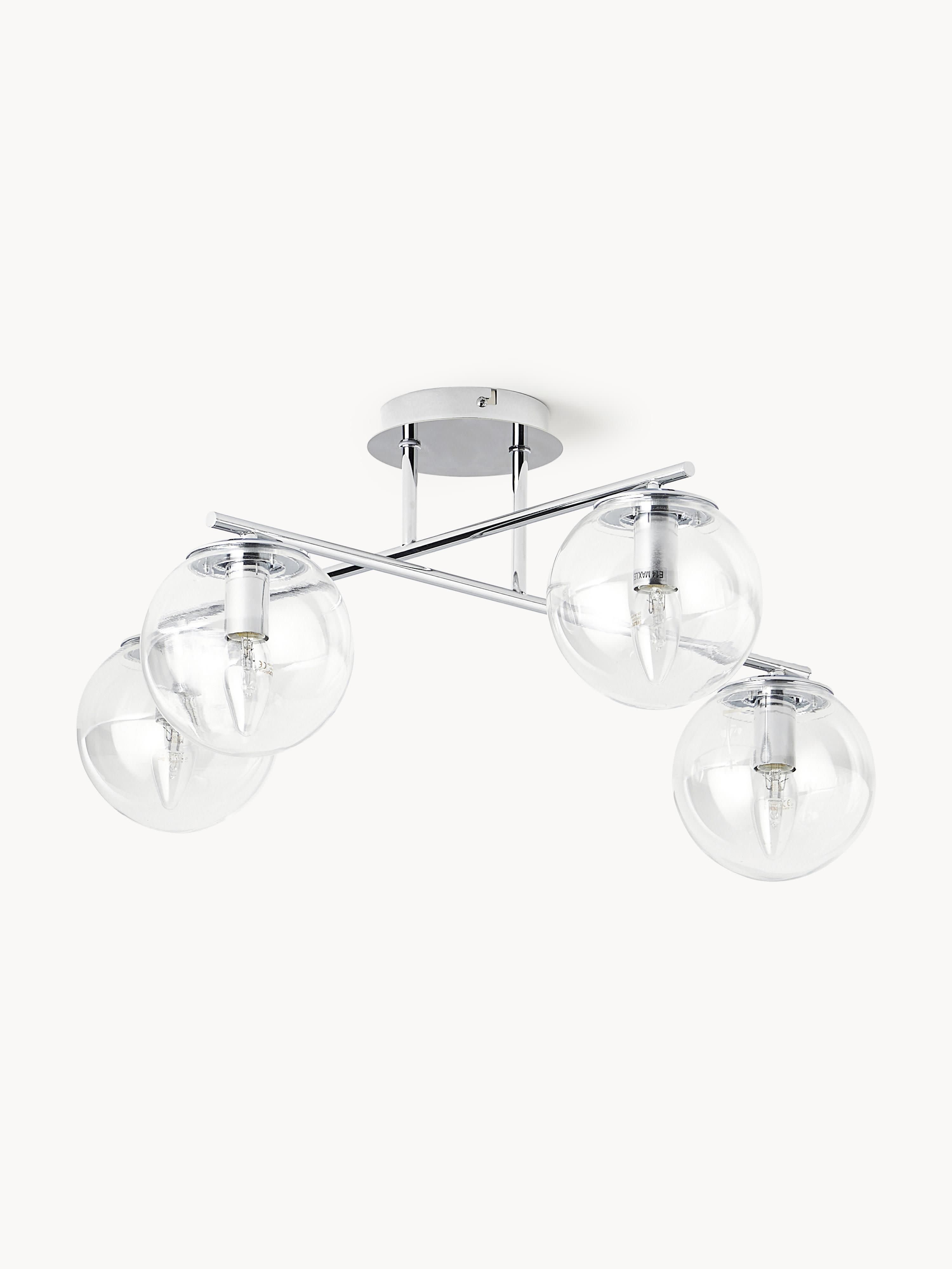 Plafonnier Niilo - Transparent, chrome