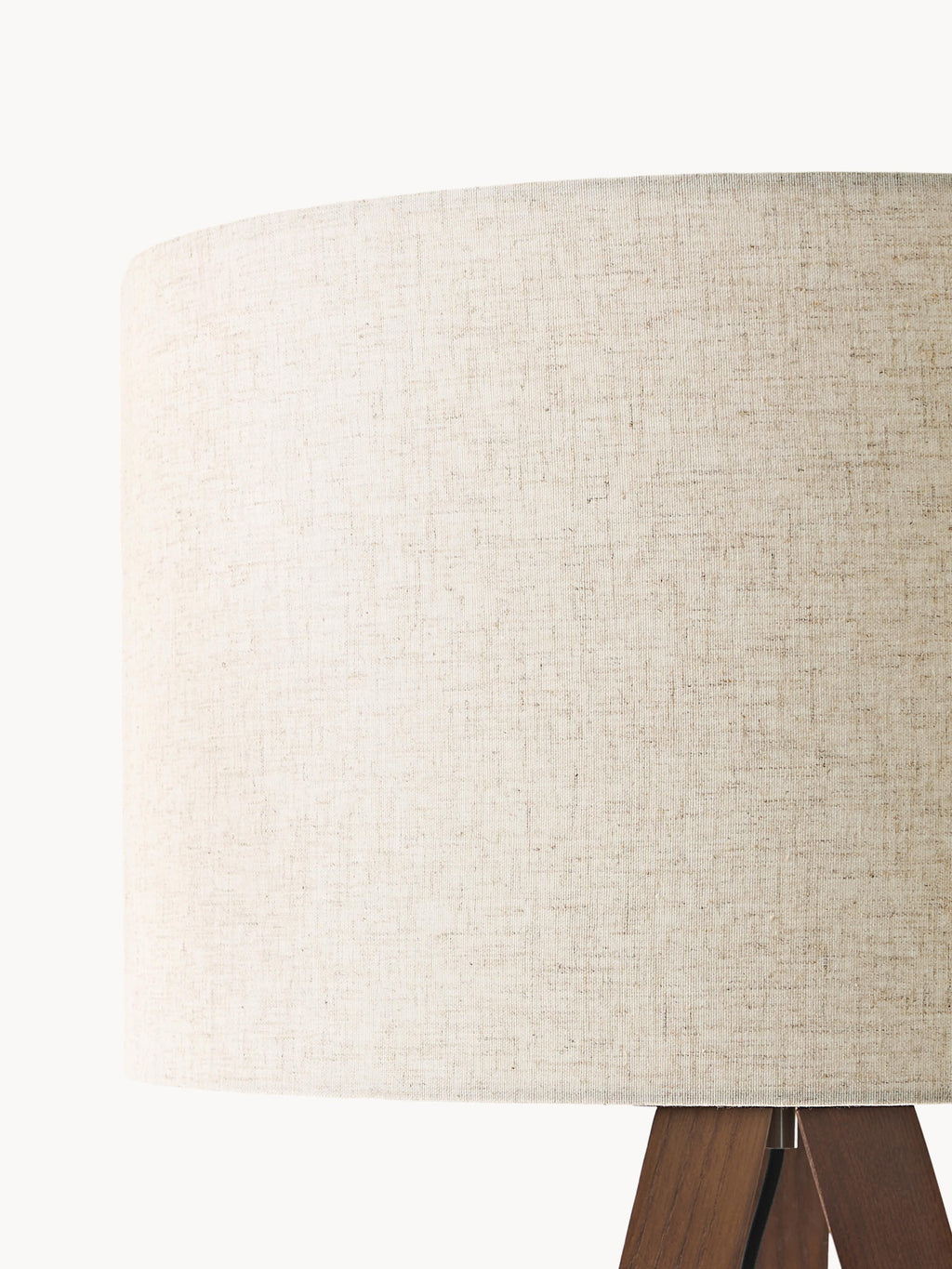 Lampadaire trépied scandi en bois massif Garth - Beige, brun foncé