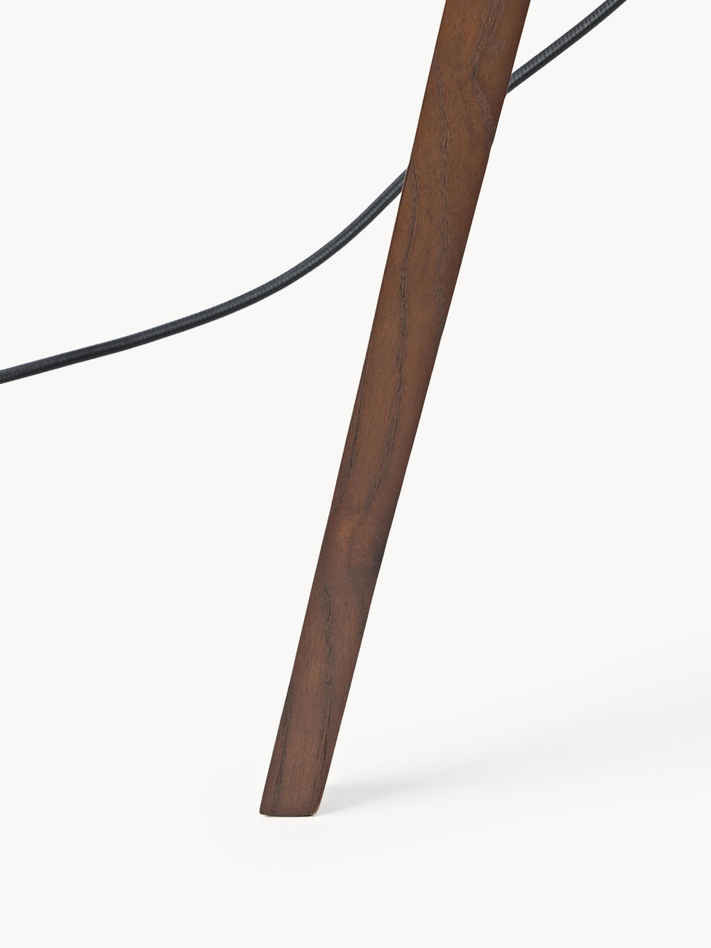 Lampadaire trépied scandi en bois massif Garth - Beige, brun foncé