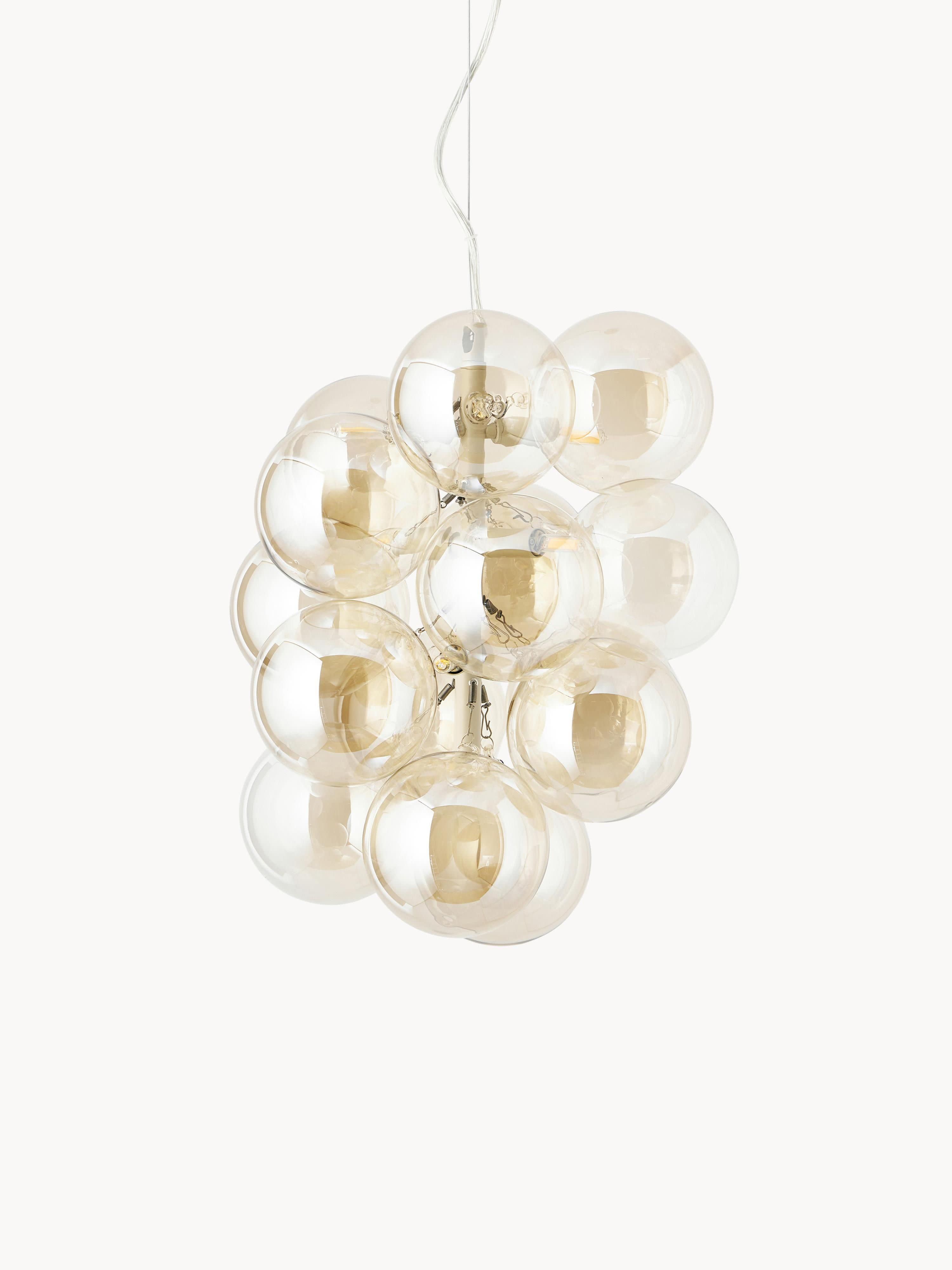 Suspension grappe design en verre Pearce - Doré