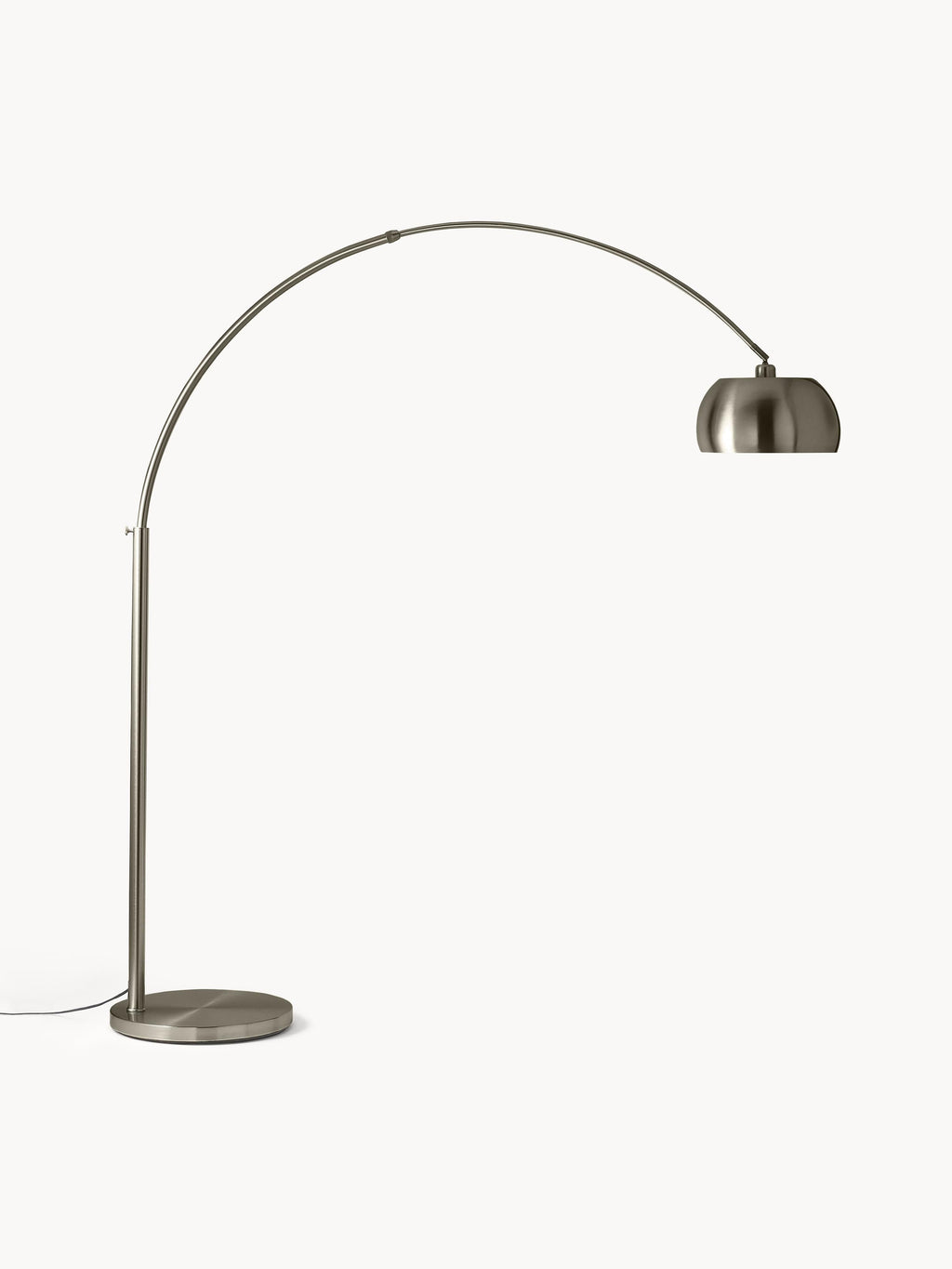 Grand lampadaire arc Dak - Gris chrome