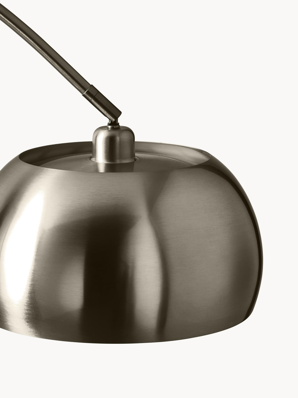 Grand lampadaire arc Dak - Gris chrome