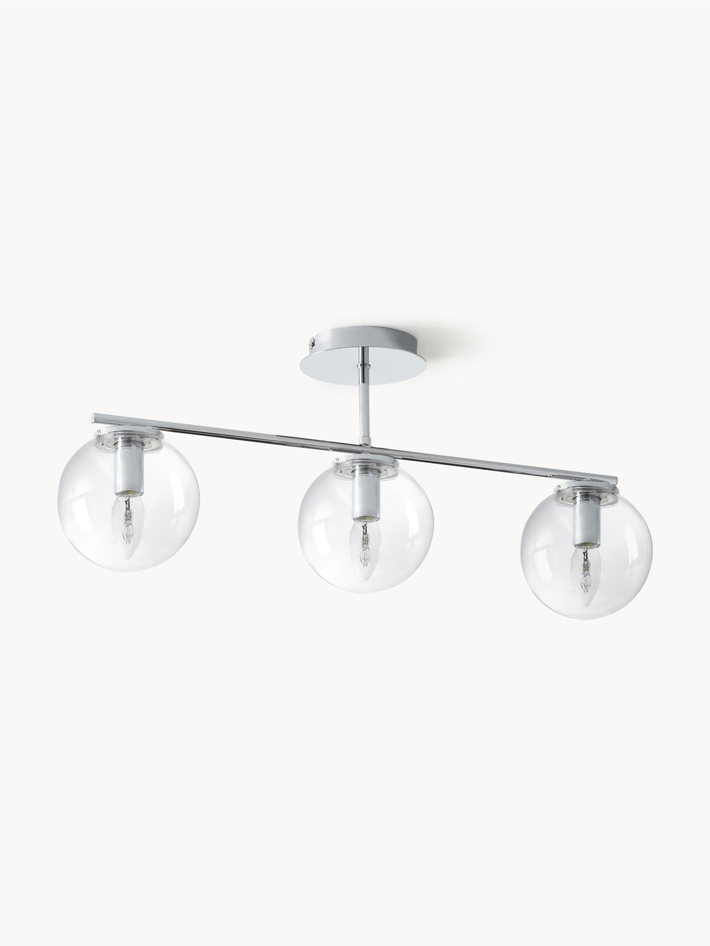 Plafonnier Niilo - Transparent, chrome