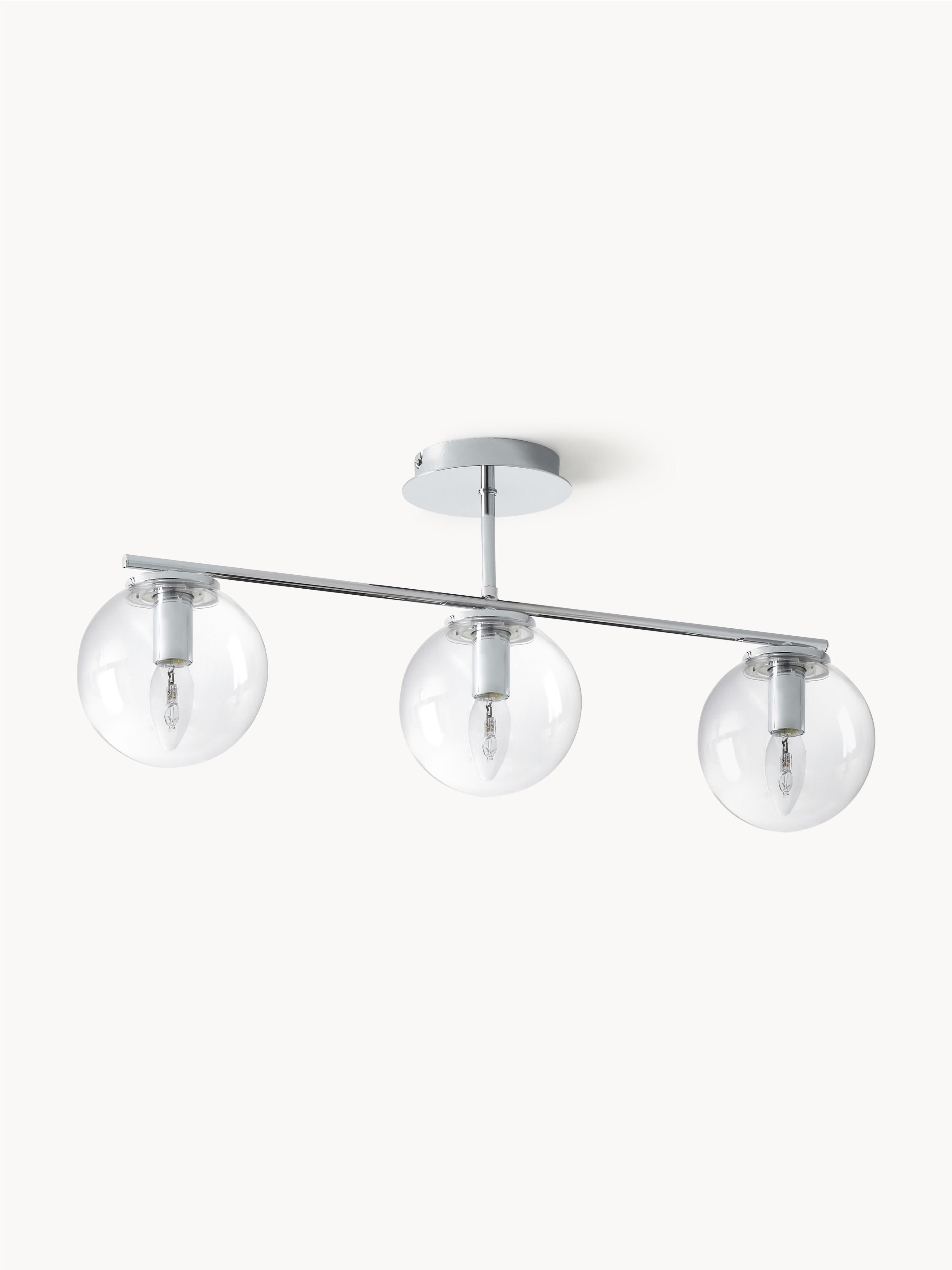 Plafonnier Niilo - Transparent, chrome