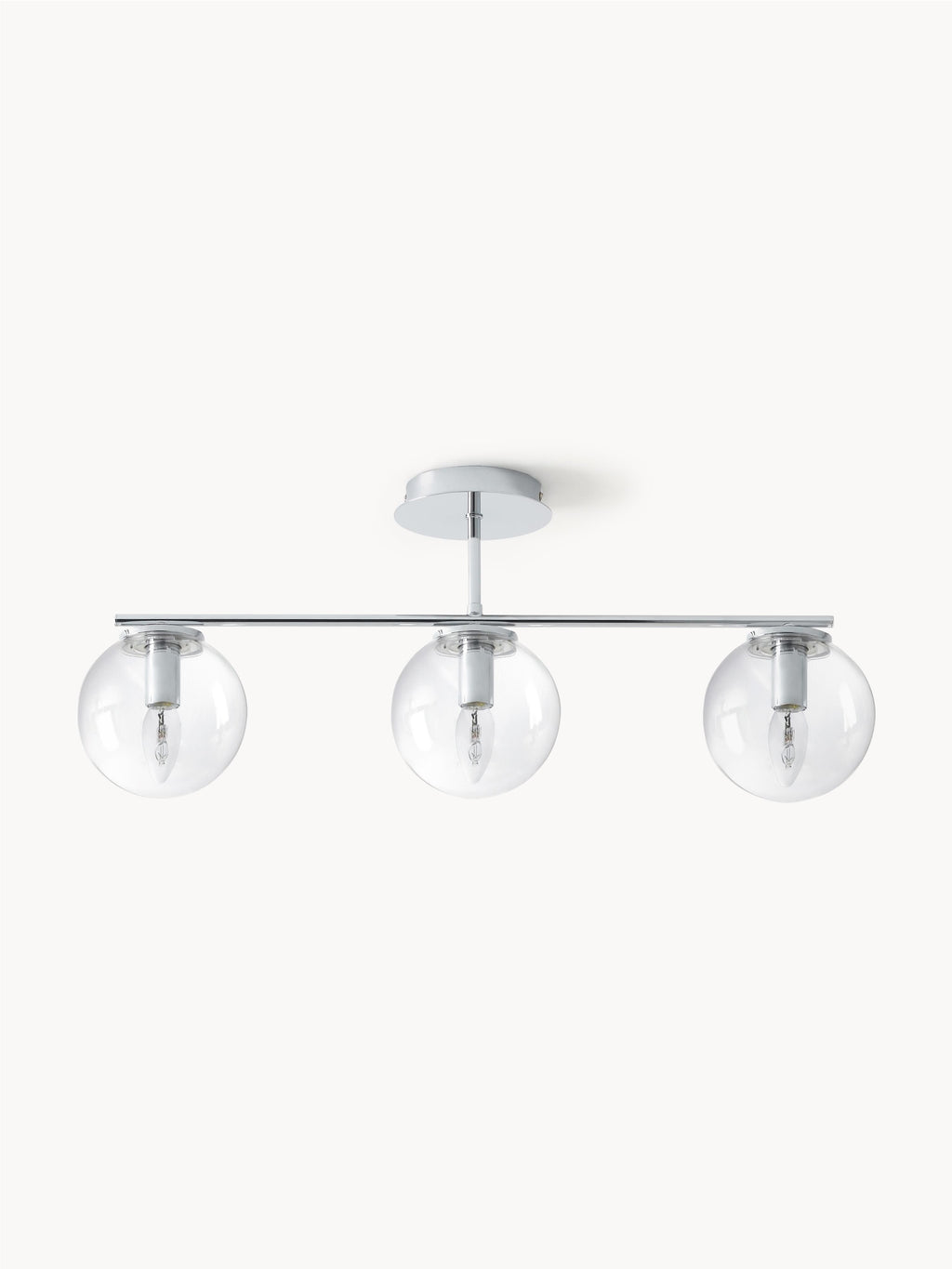 Plafonnier Niilo - Transparent, chrome