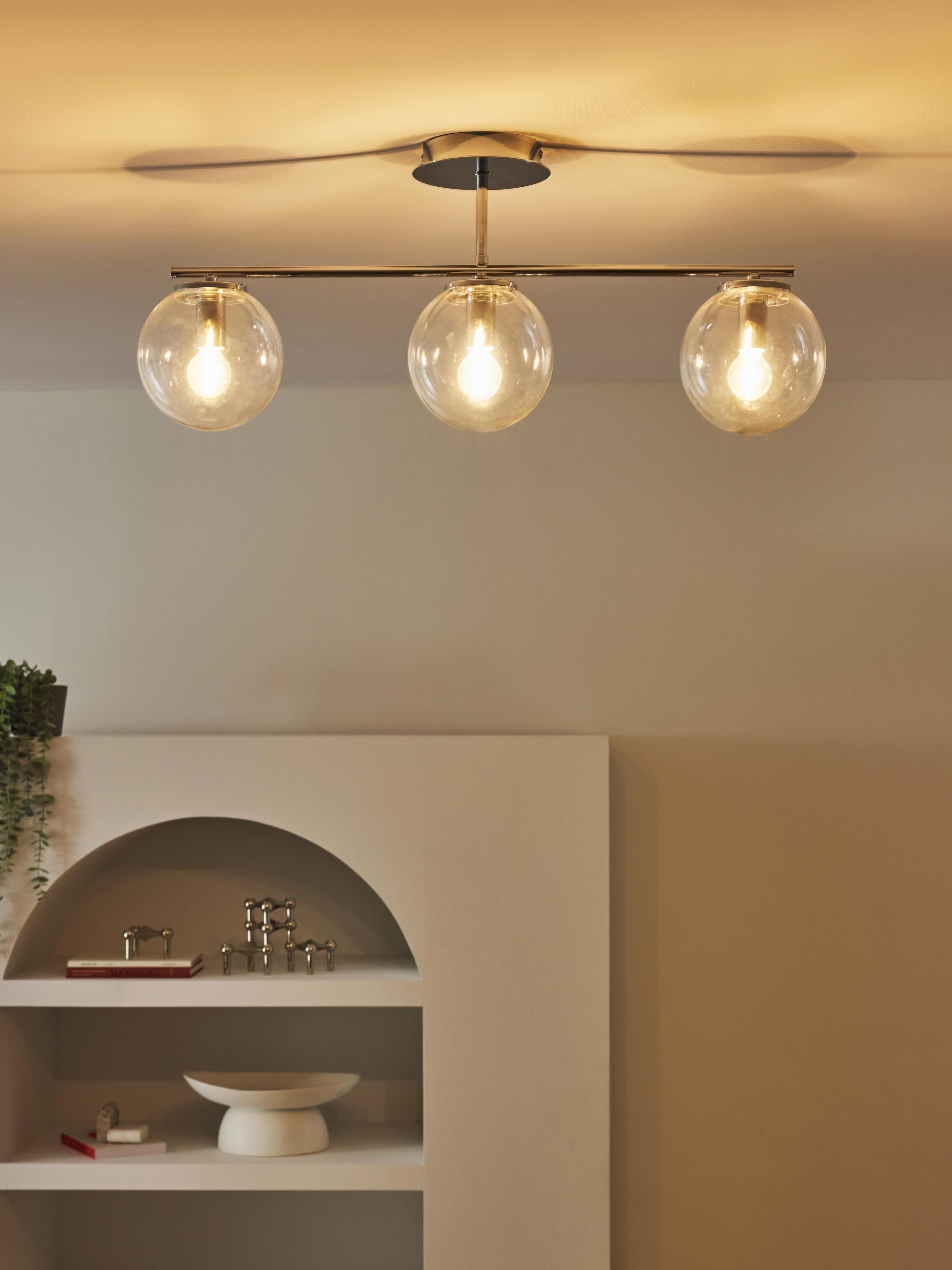 Plafonnier Niilo - Transparent, chrome