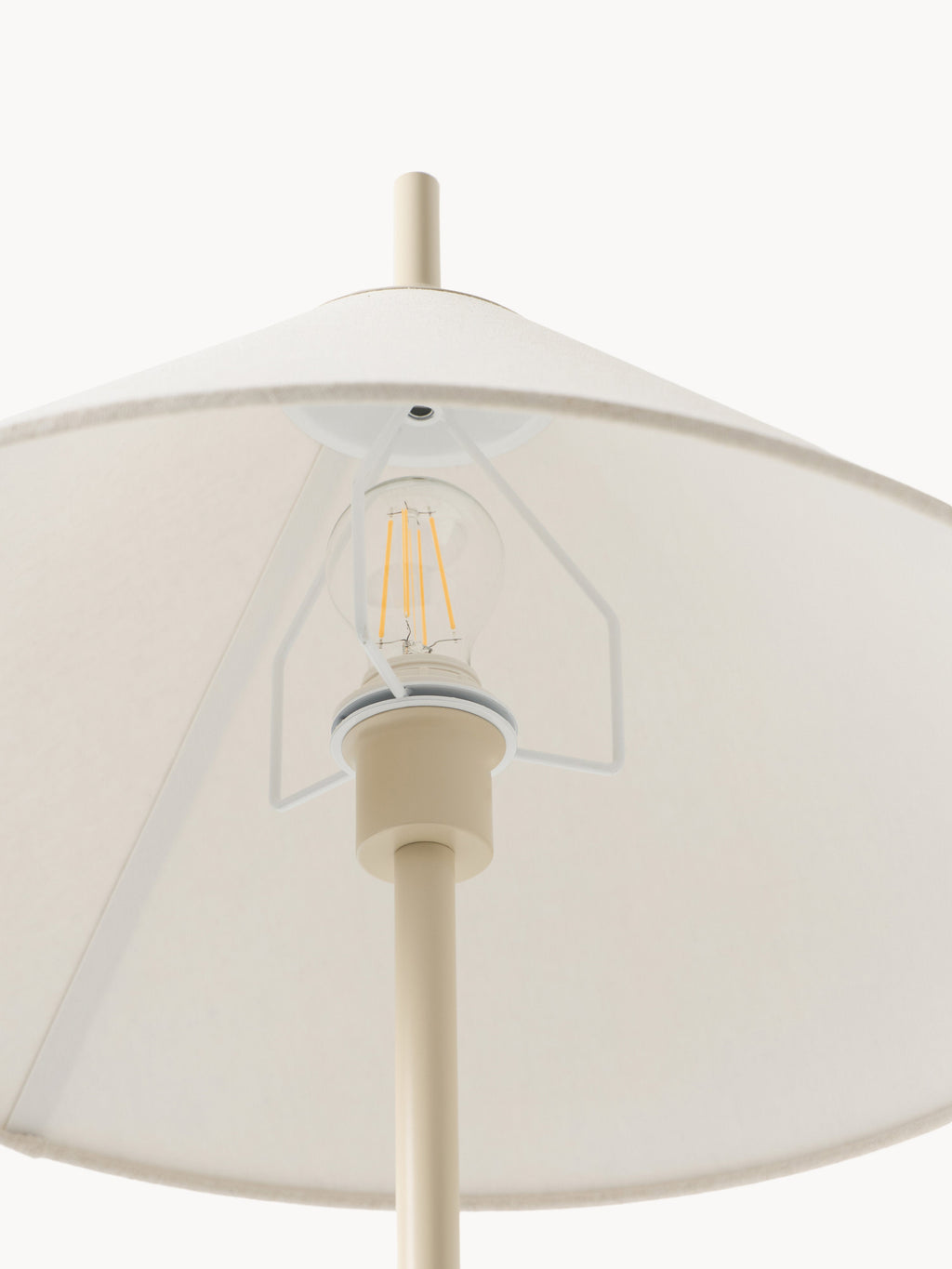 Lampadaire avec socle en marbre Archer - Beige