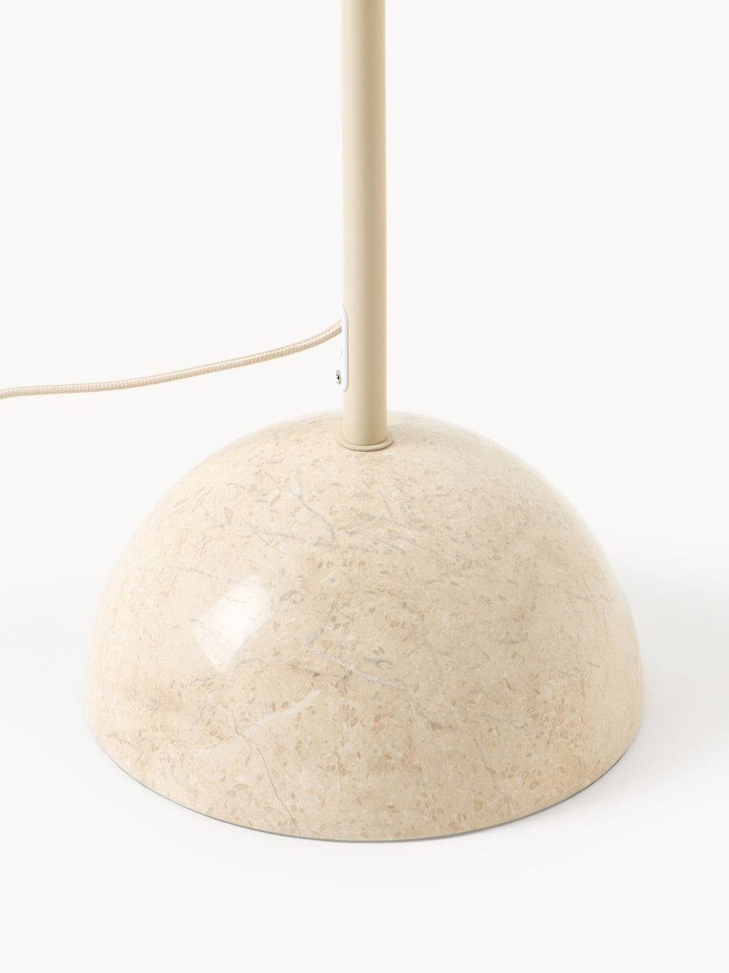 Lampadaire avec socle en marbre Archer - Beige