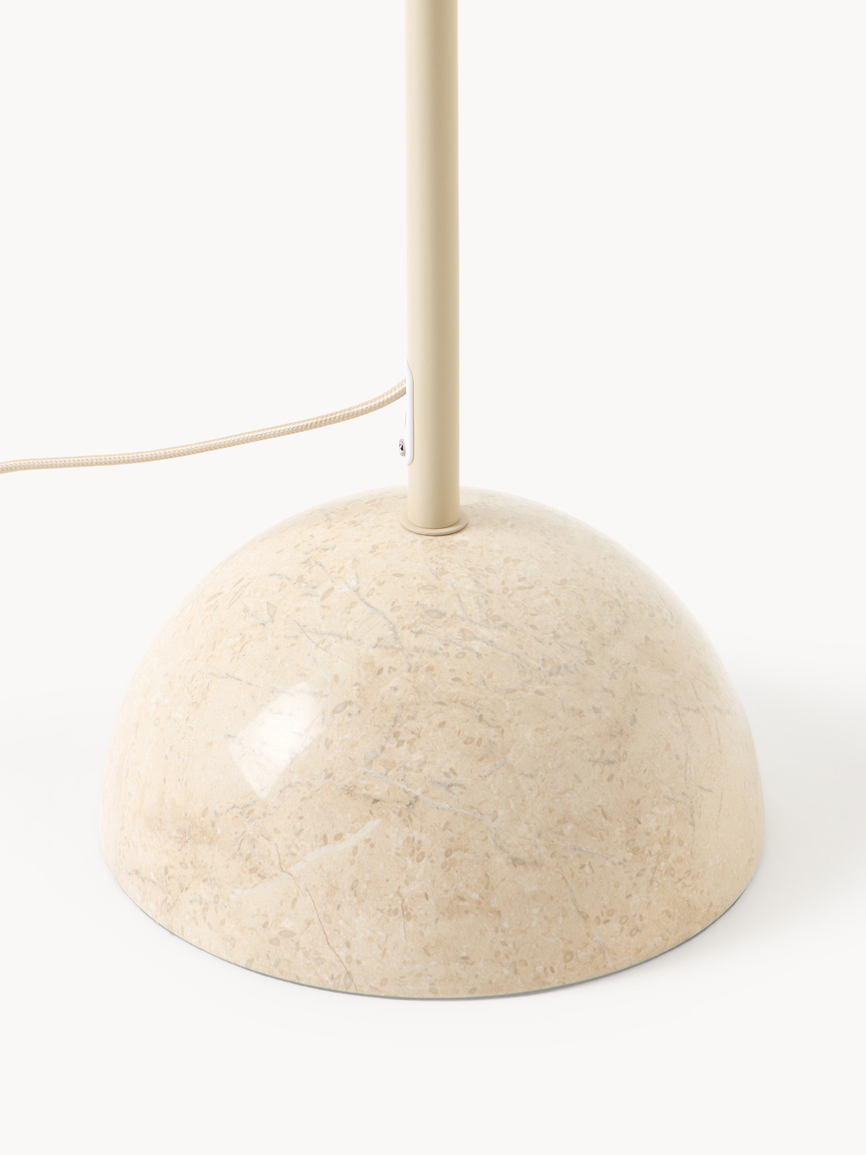 Lampadaire avec socle en marbre Archer - Beige