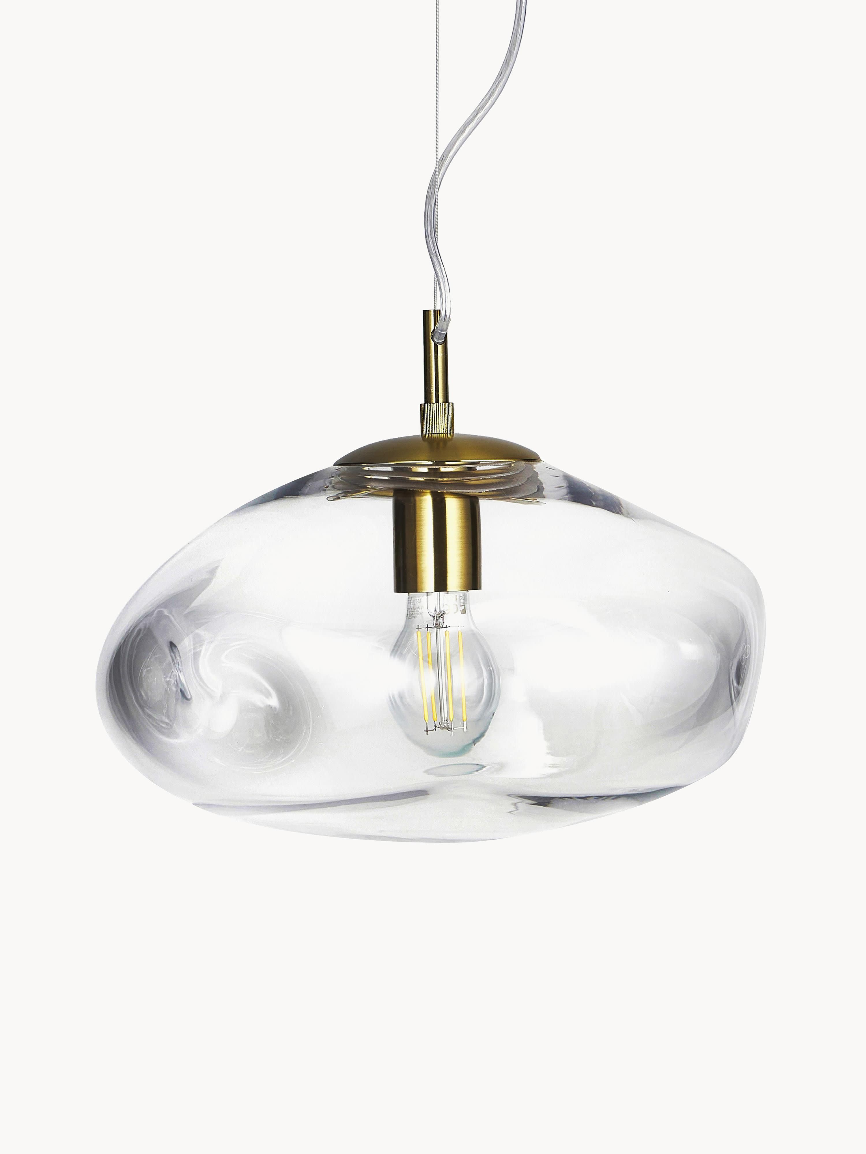 Suspension en verre Kol - Transparent, doré