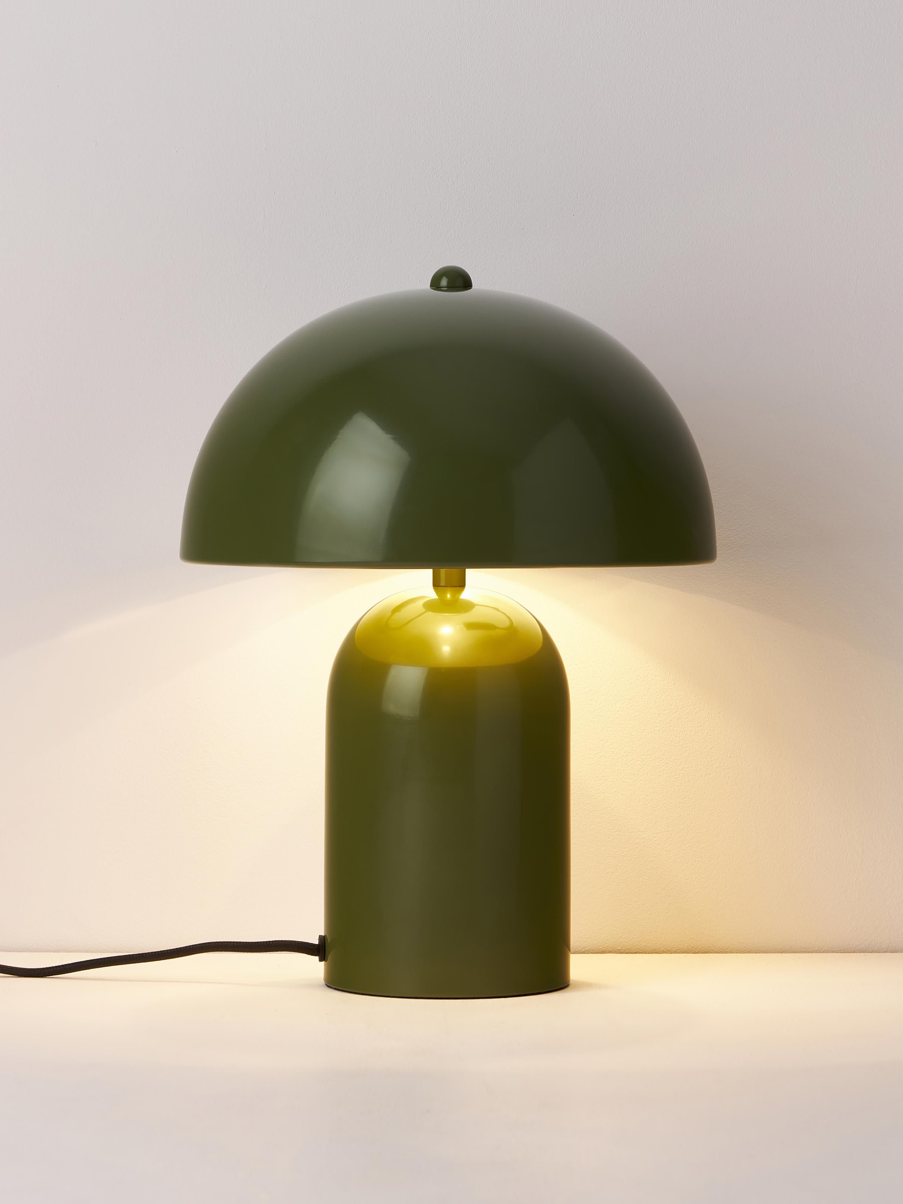 Lampe à poser rétro Elmo - Vert, haute brillance