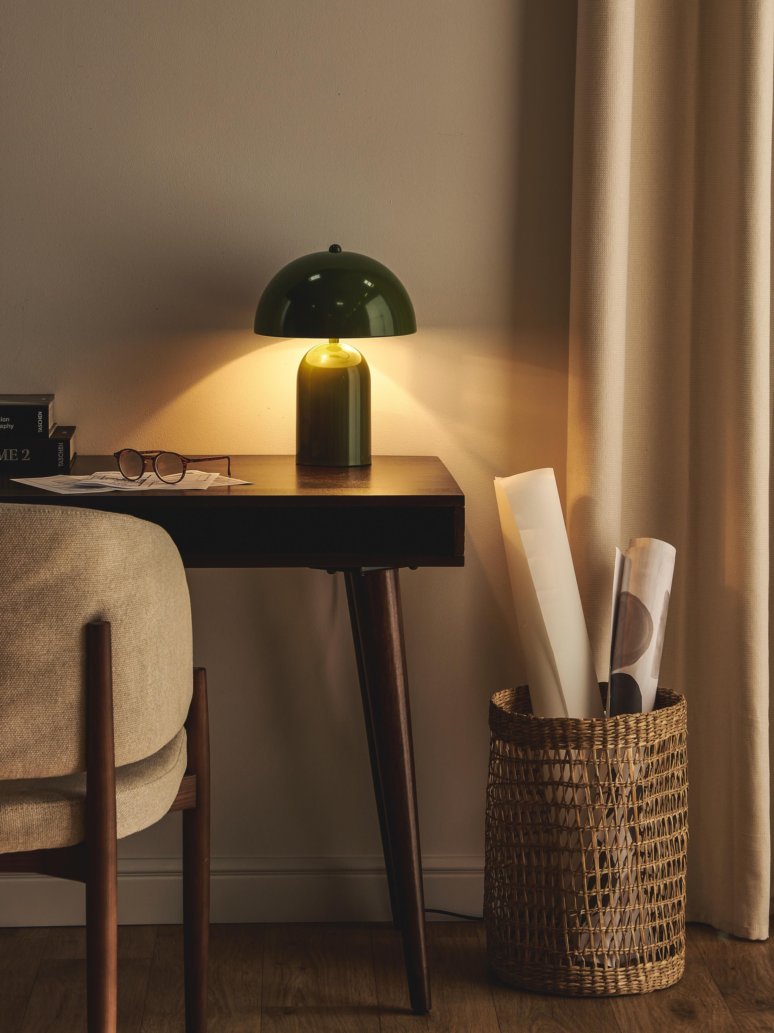 Lampe à poser rétro Elmo - Vert, haute brillance