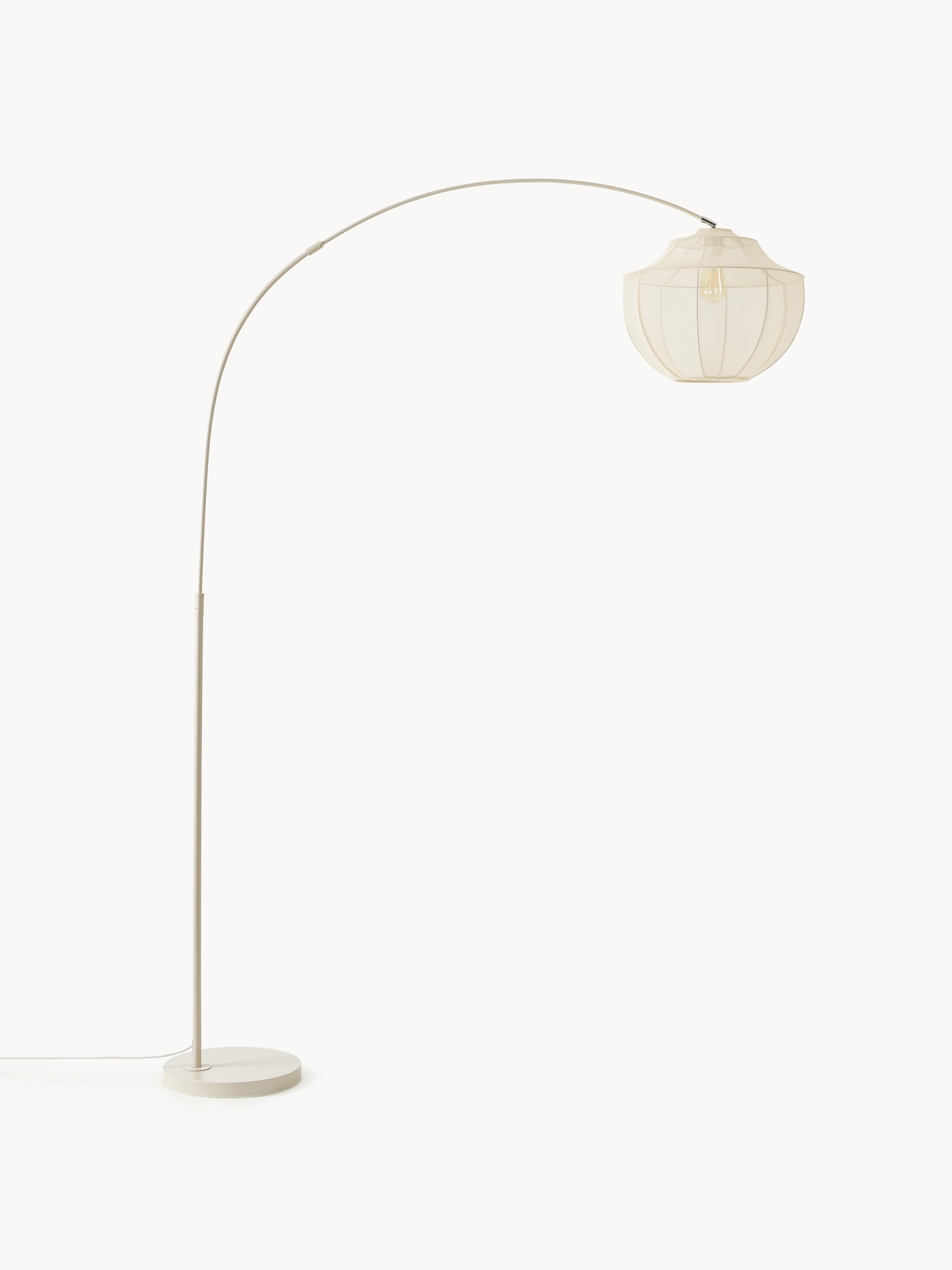 Grand lampadaire arc en tulle Paavo - Beige clair