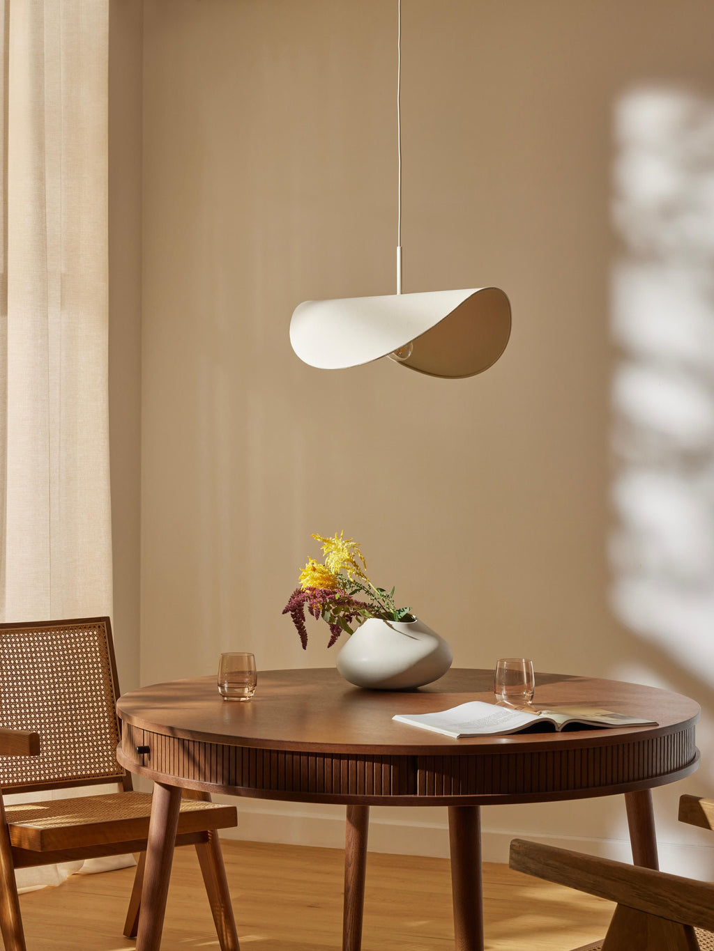 Suspension design en lin Aadam - Beige clair