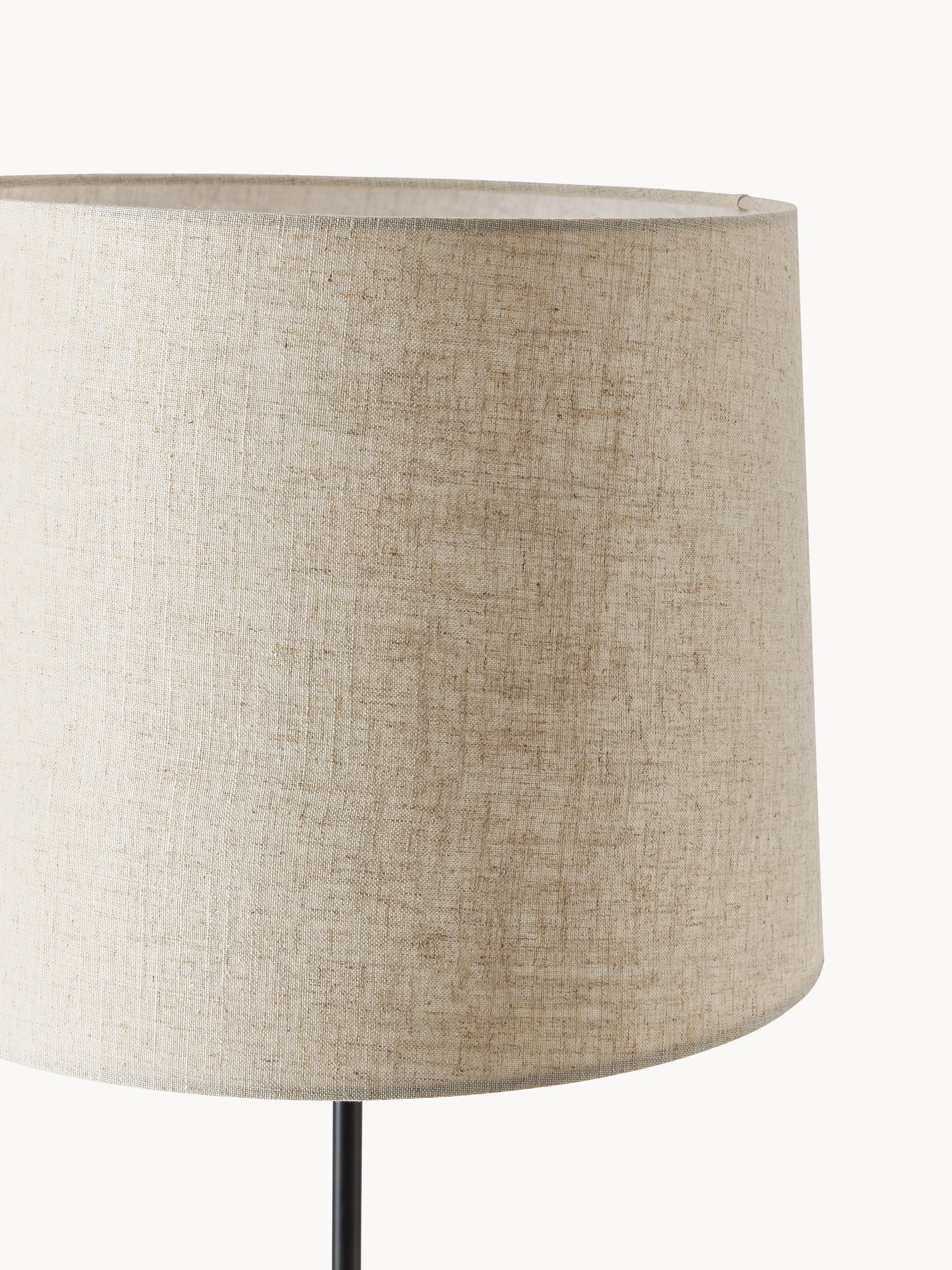Lampadaire avec pied en béton Braxton - Anthracite, blanc crème