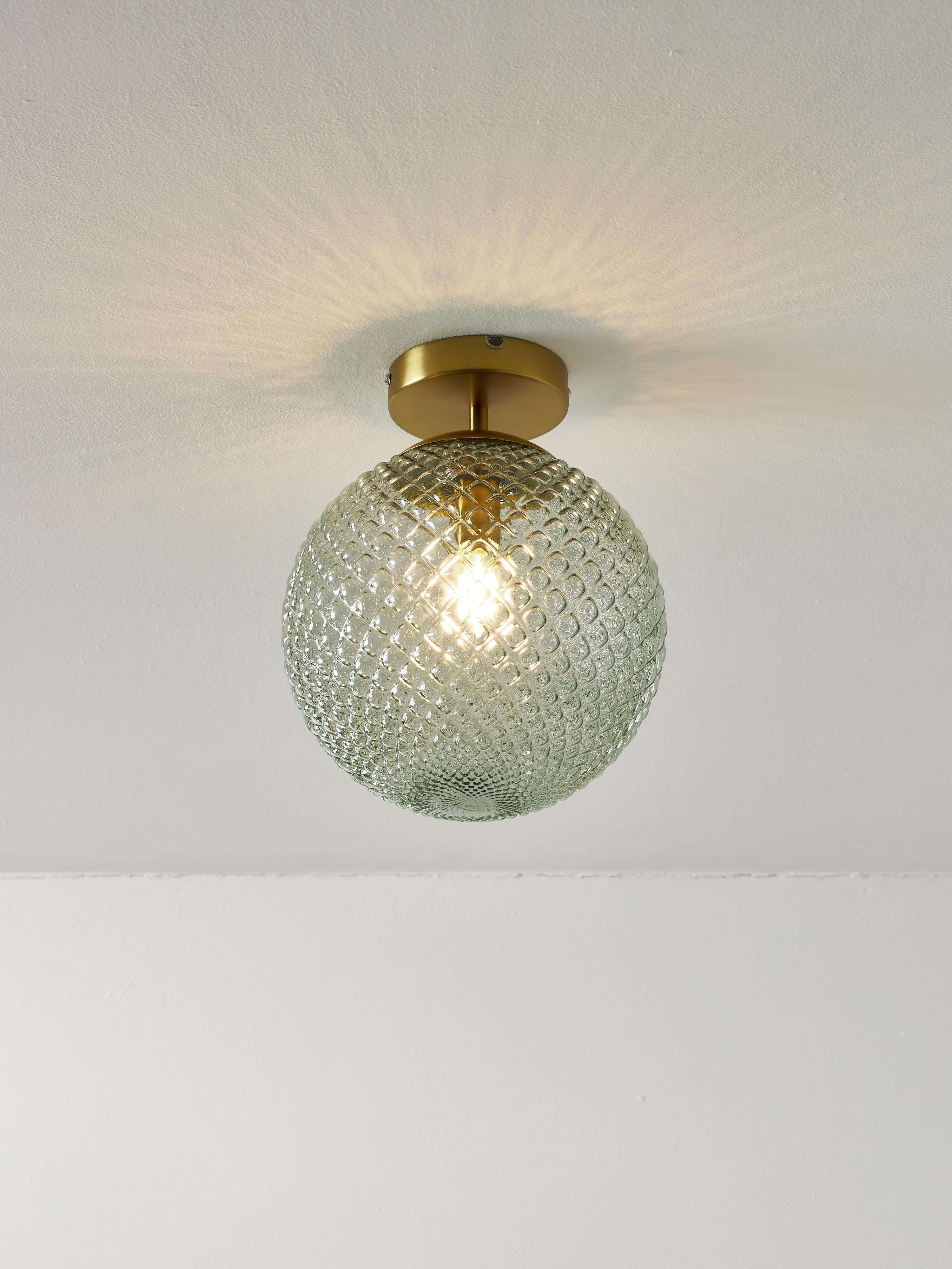 Petit plafonnier boule Lael - Doré, vert
