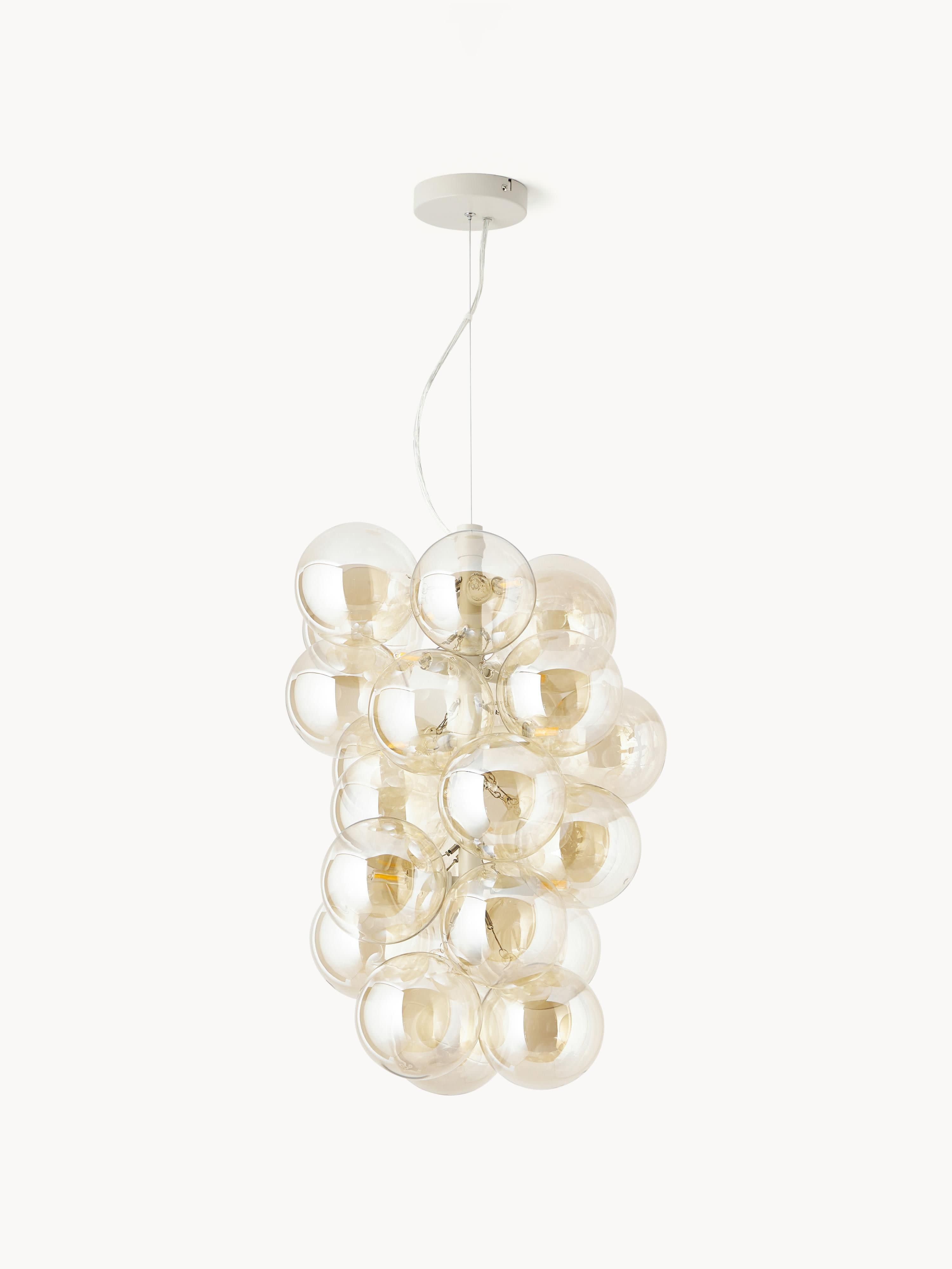 Suspension grappe design en verre Pearce - Doré