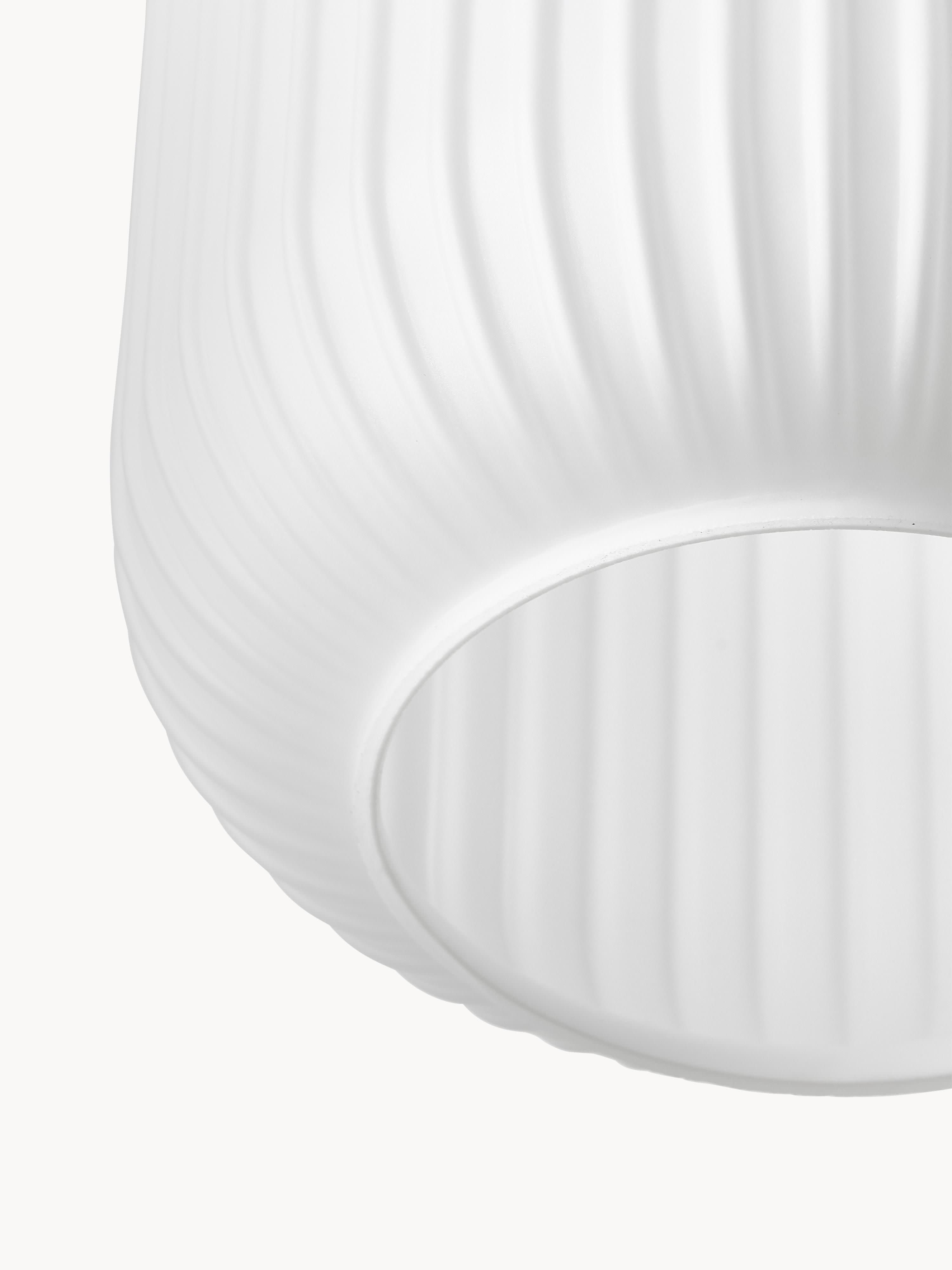 Suspension grappe en verre opalescent Elian - Blanc, doré