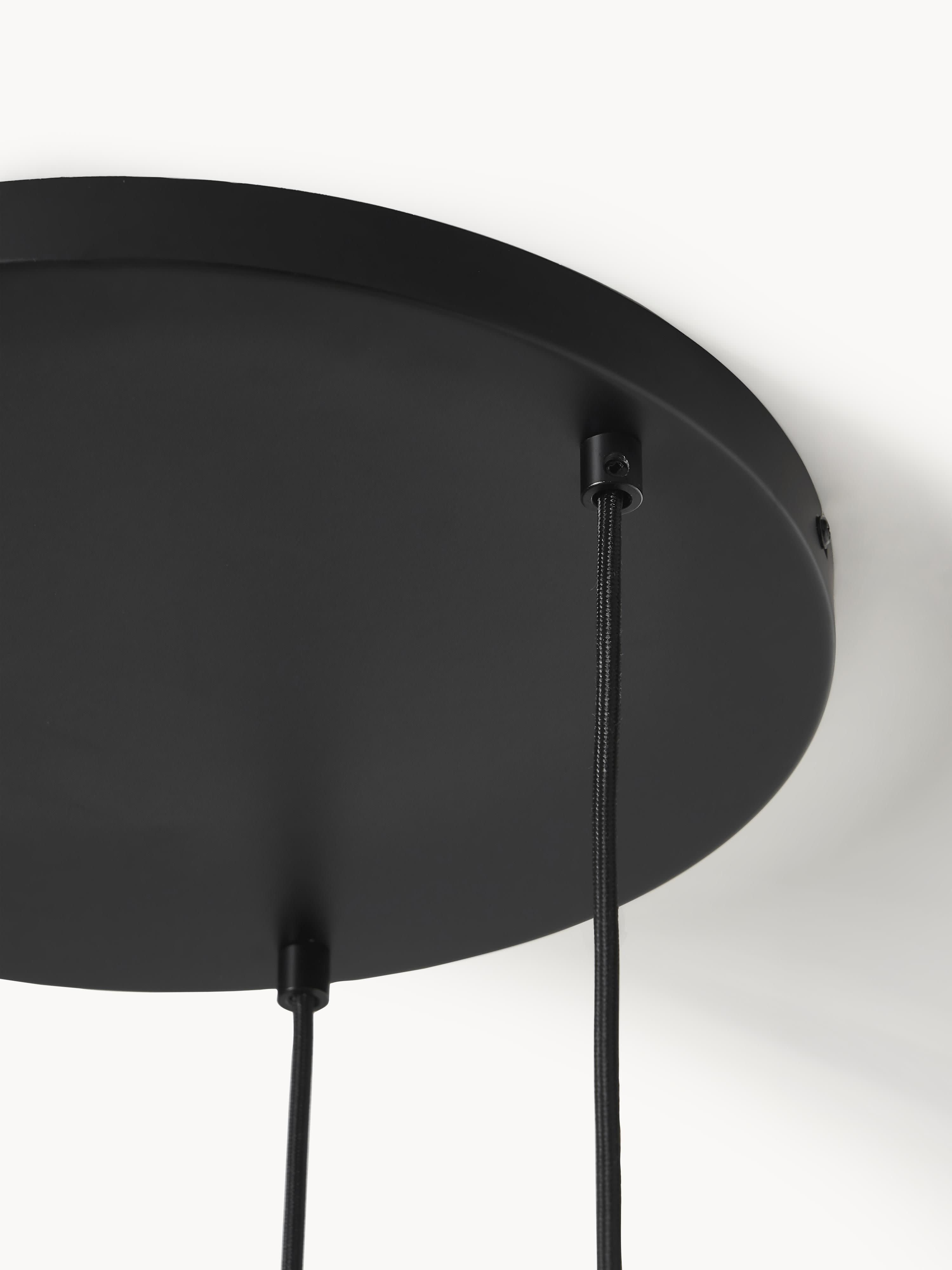 Suspension grappe en verre opalescent Elian - Blanc, doré