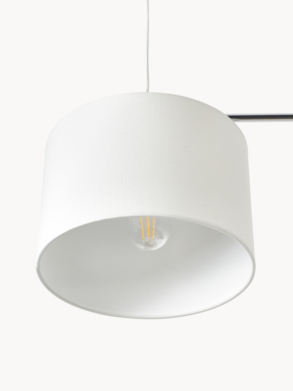 Grande suspension Frithjof - Blanc, gris chrome