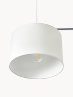 Grande suspension Frithjof - Blanc, gris chrome