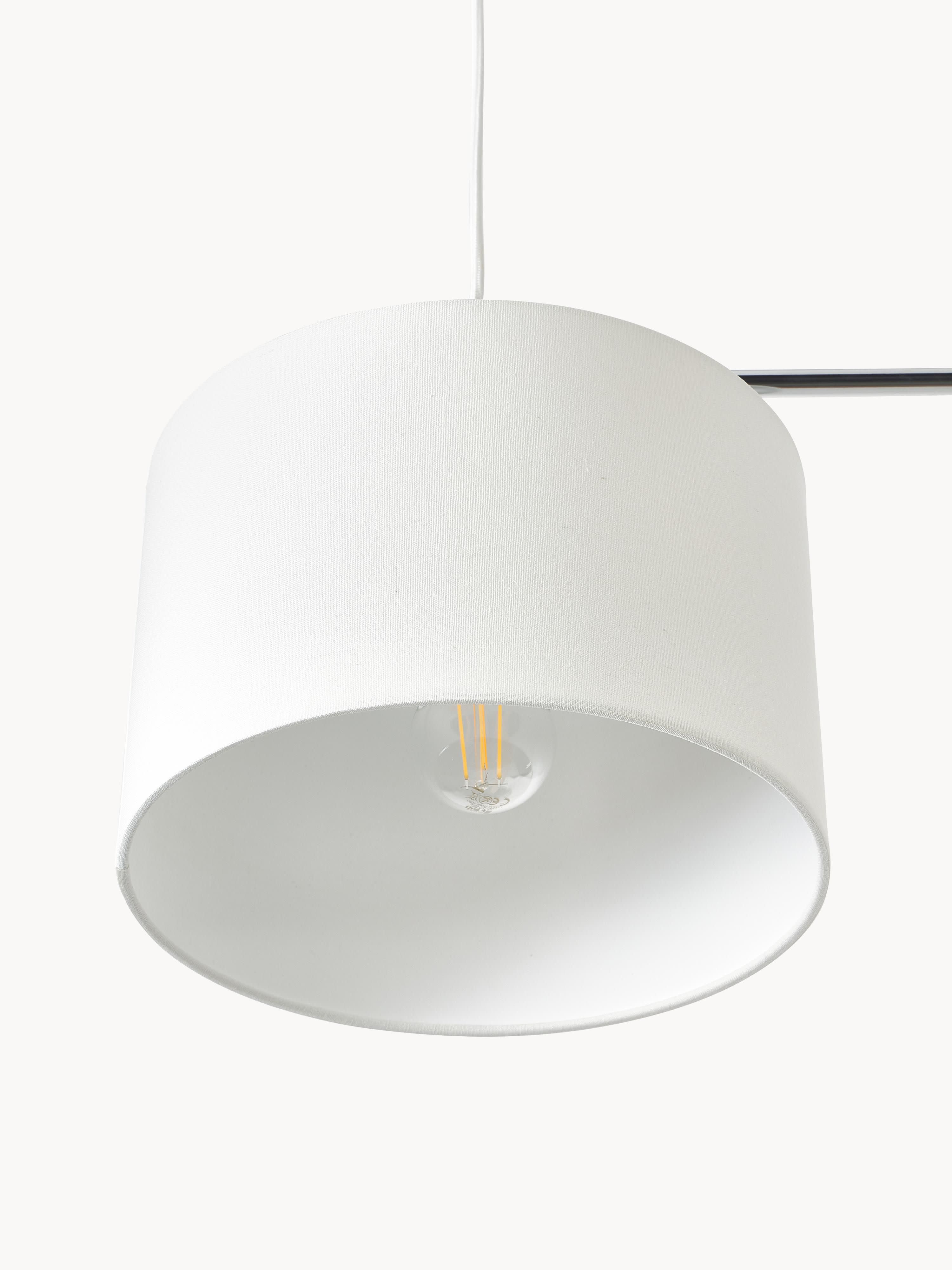 Grande suspension Frithjof - Blanc, gris chrome