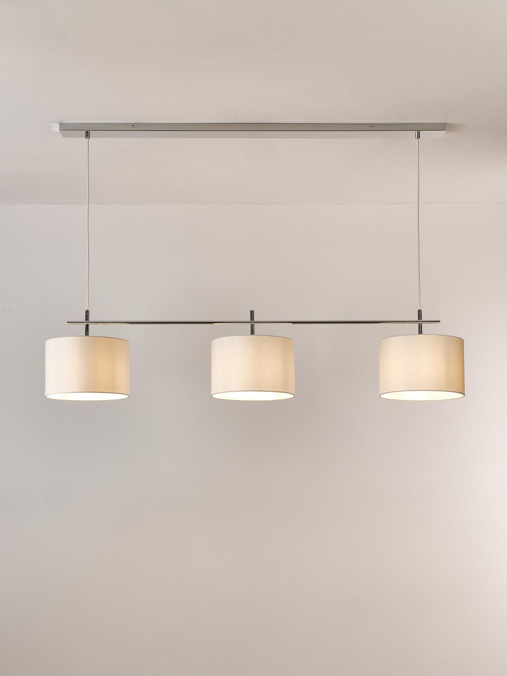 Grande suspension Frithjof - Blanc, gris chrome
