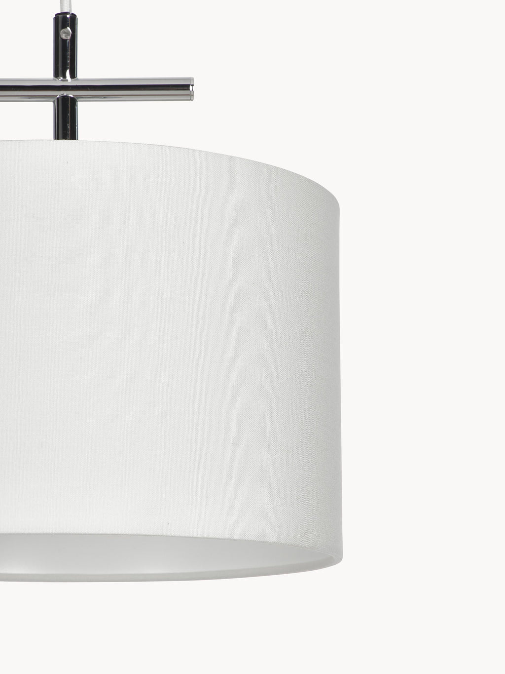 Grande suspension Frithjof - Blanc, gris chrome