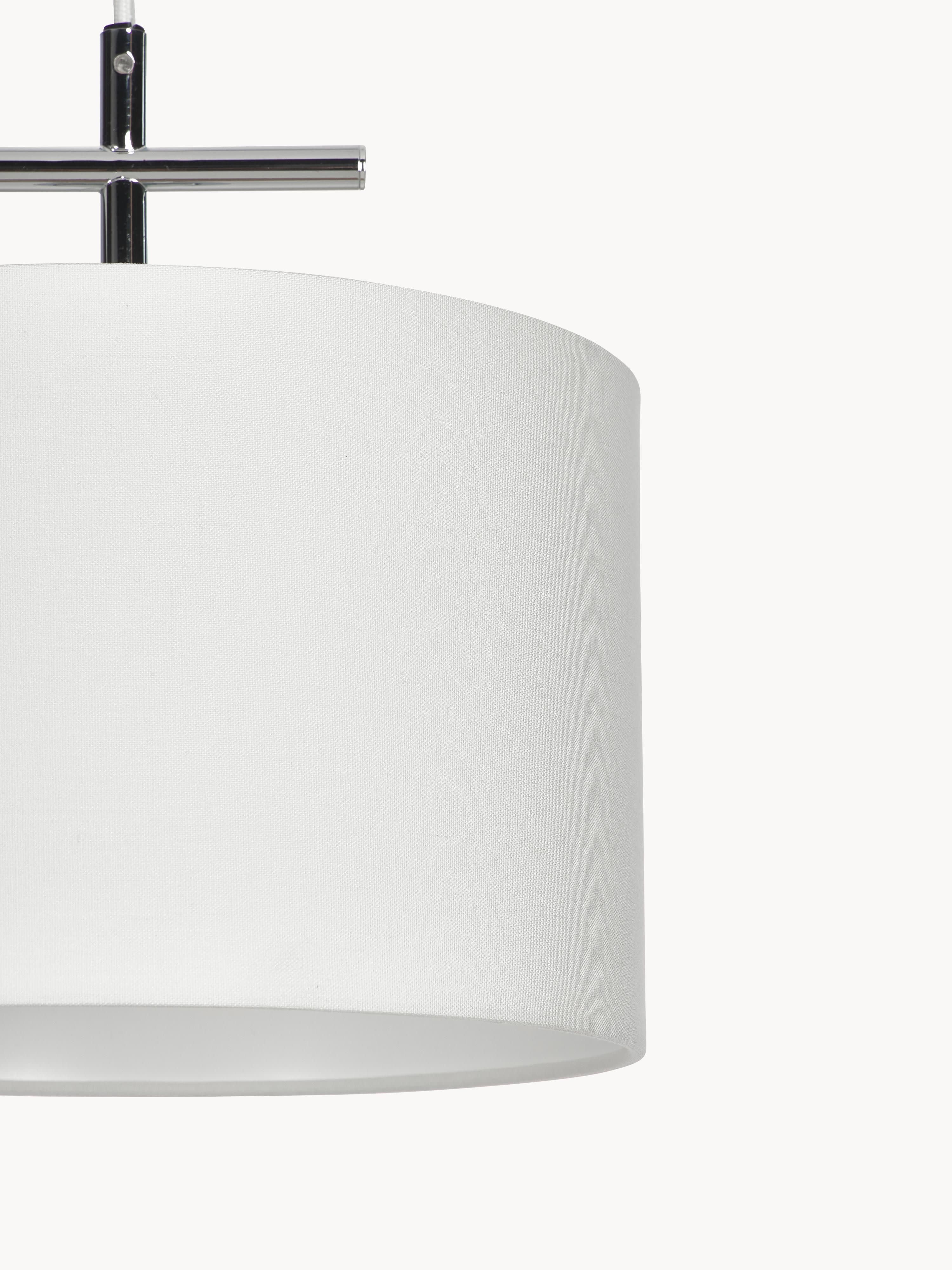 Grande suspension Frithjof - Blanc, gris chrome