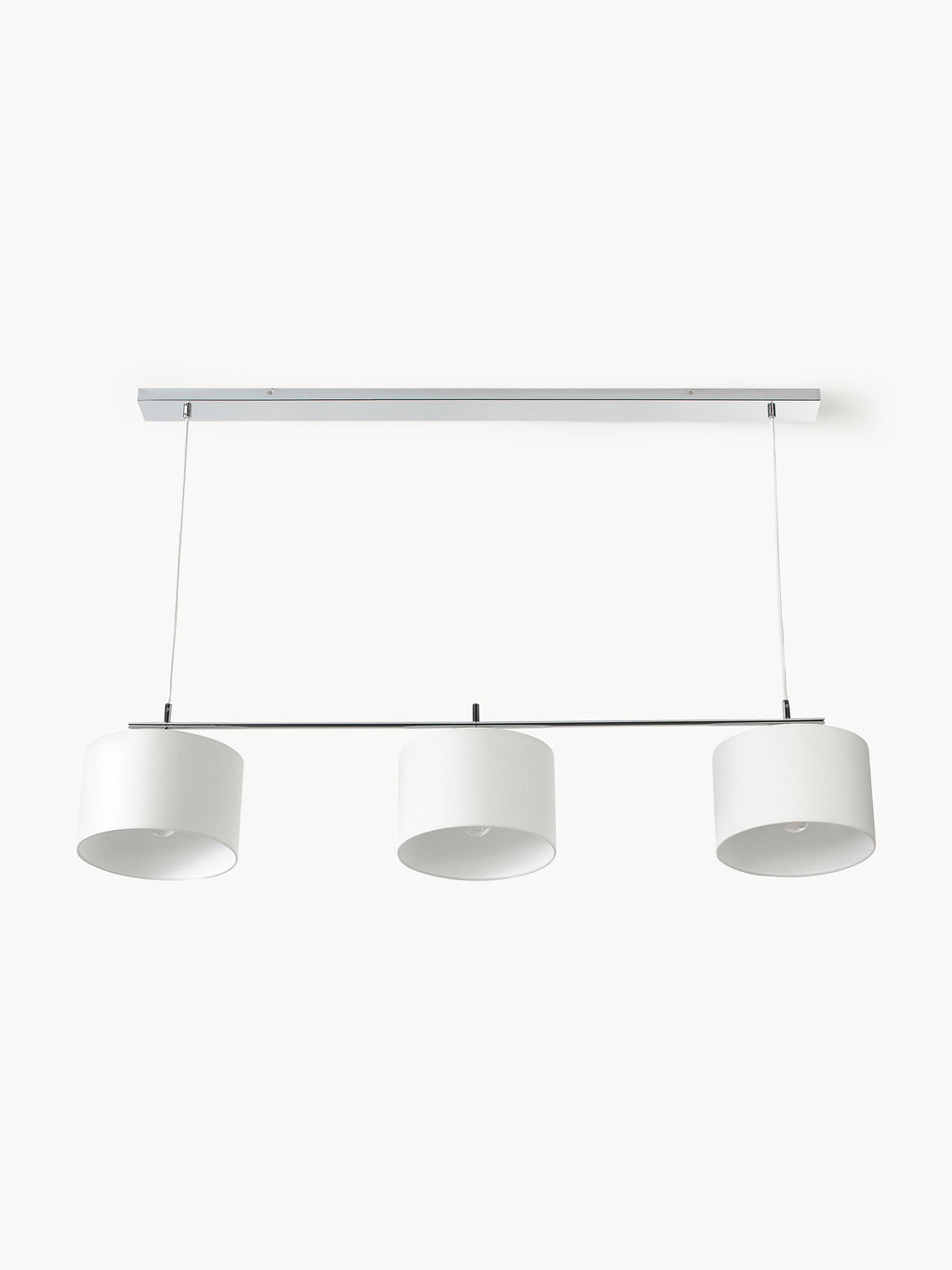 Grande suspension Frithjof - Blanc, gris chrome