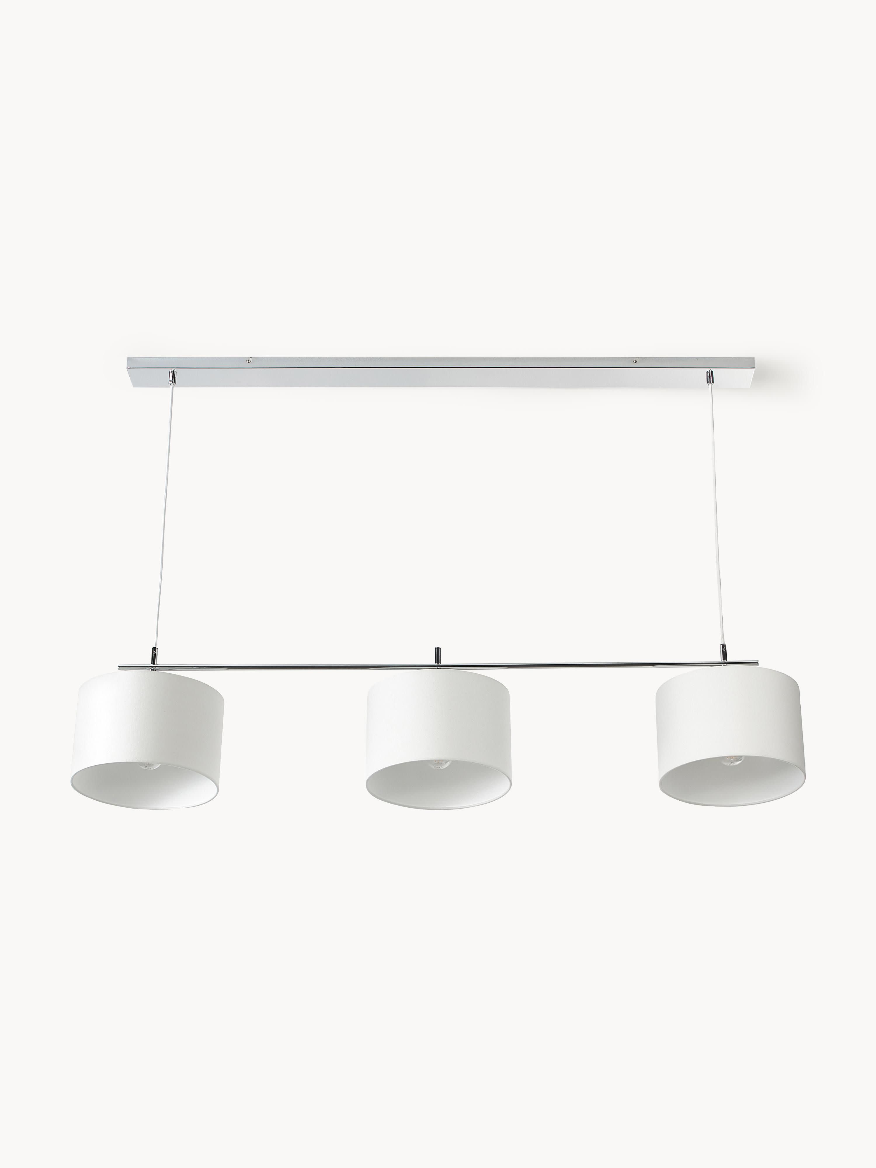 Grande suspension Frithjof - Blanc, gris chrome