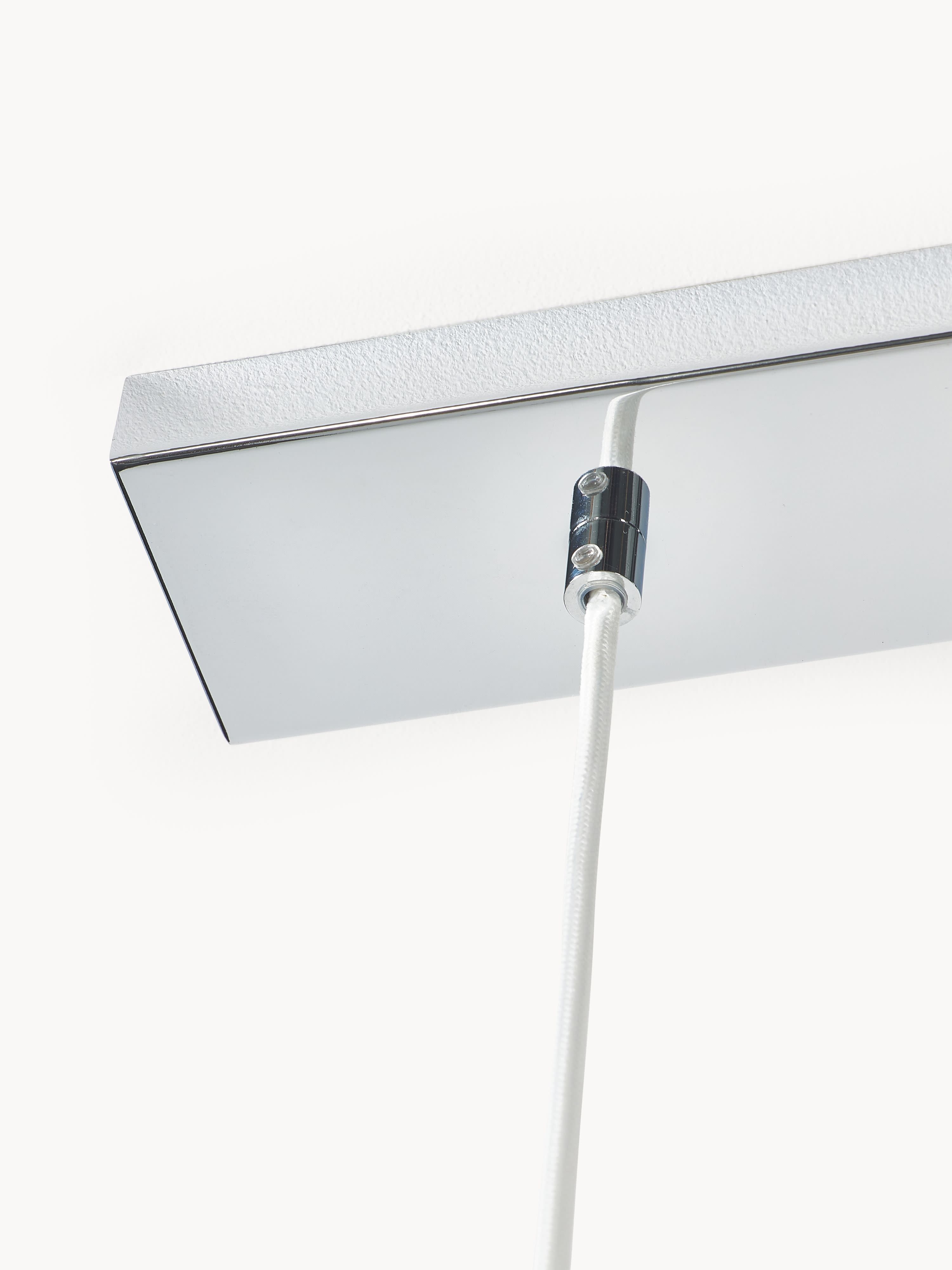 Grande suspension Frithjof - Blanc, gris chrome