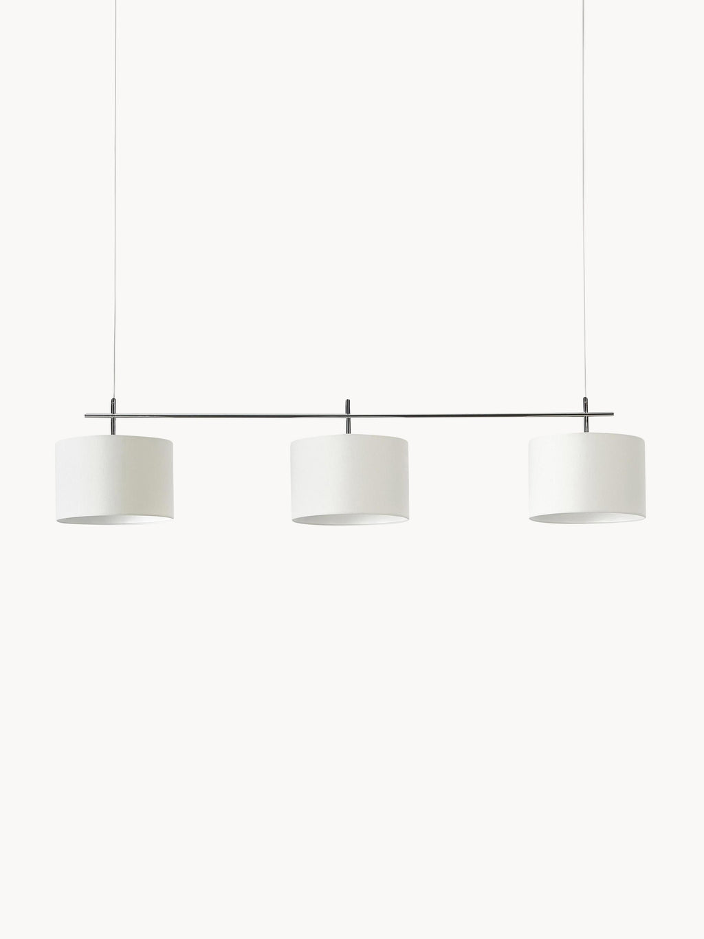 Grande suspension Frithjof - Blanc, gris chrome