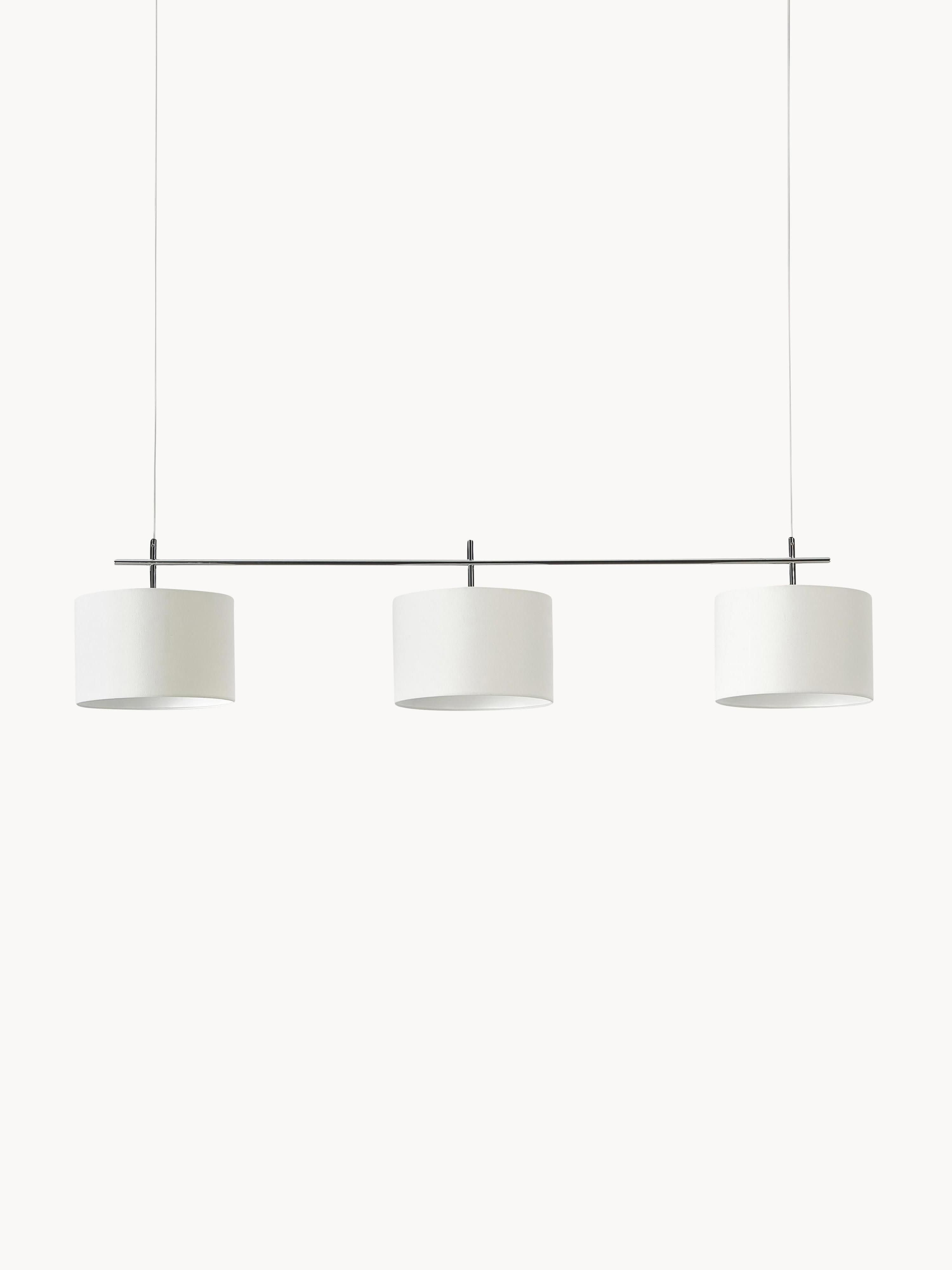 Grande suspension Frithjof - Blanc, gris chrome