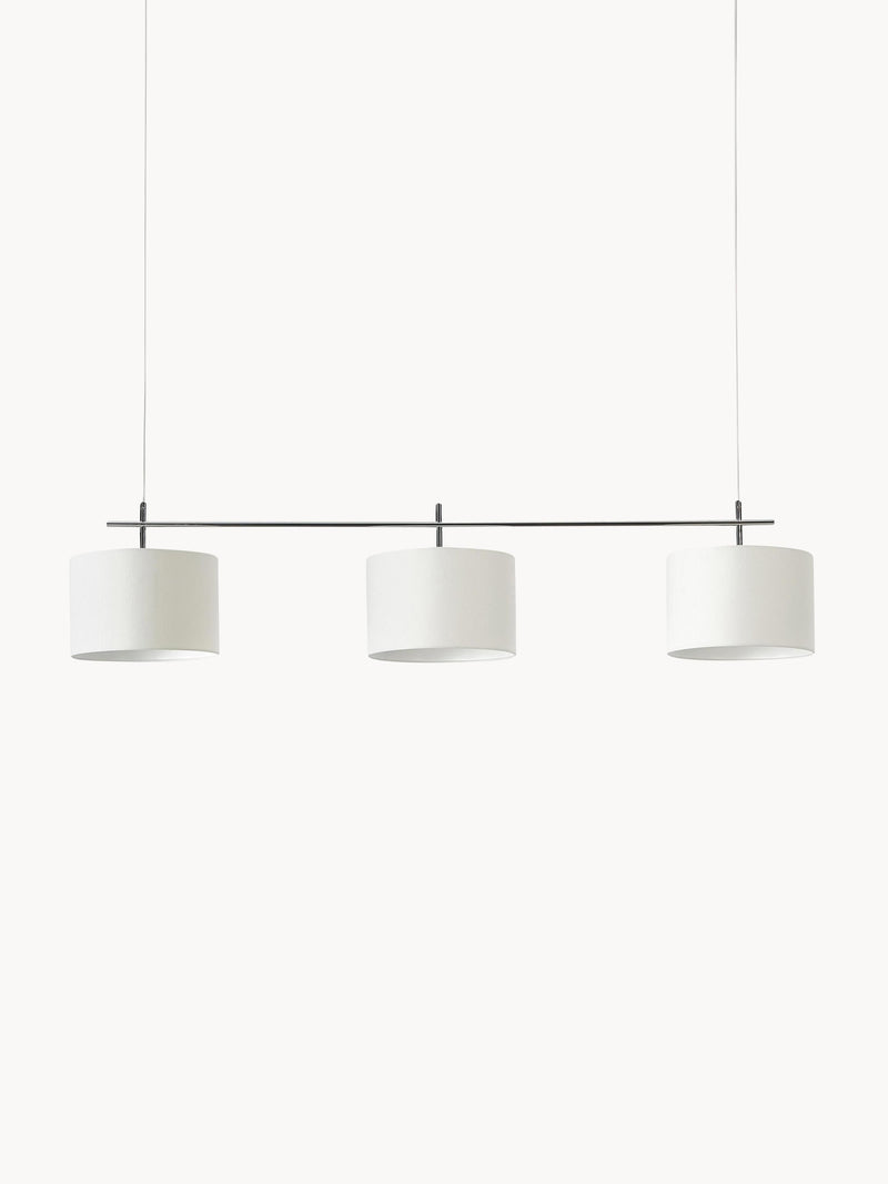 Grande suspension Frithjof - Blanc, gris chrome