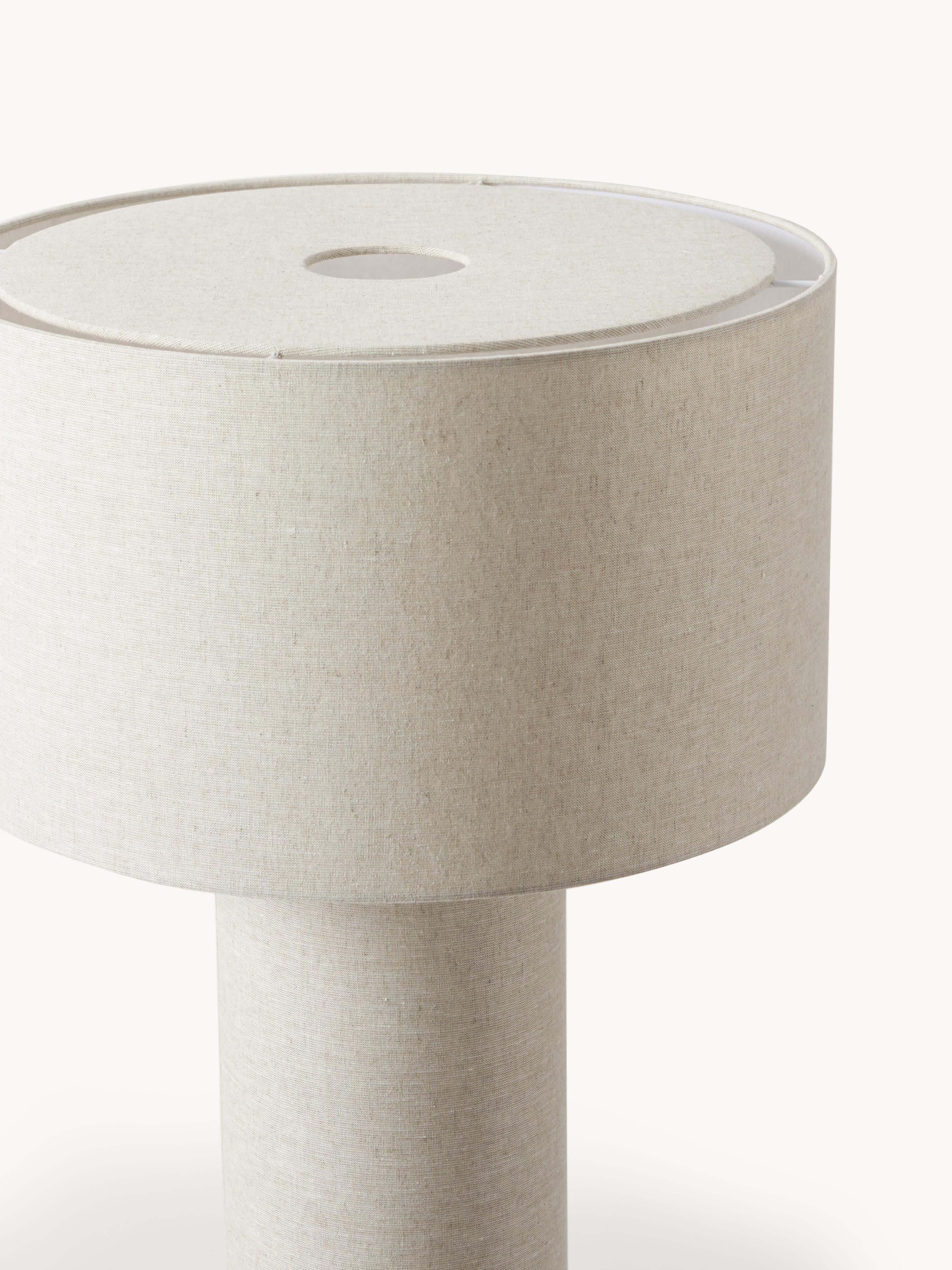 Lampadaire en lin Tomi - Lin beige clair