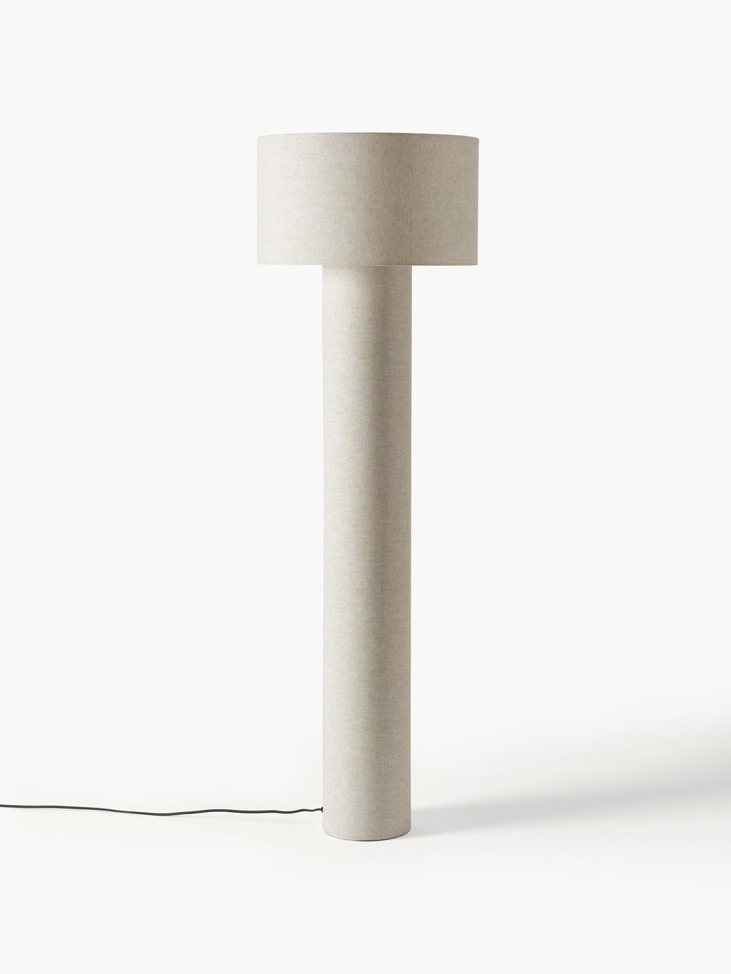 Lampadaire en lin Tomi - Lin beige clair