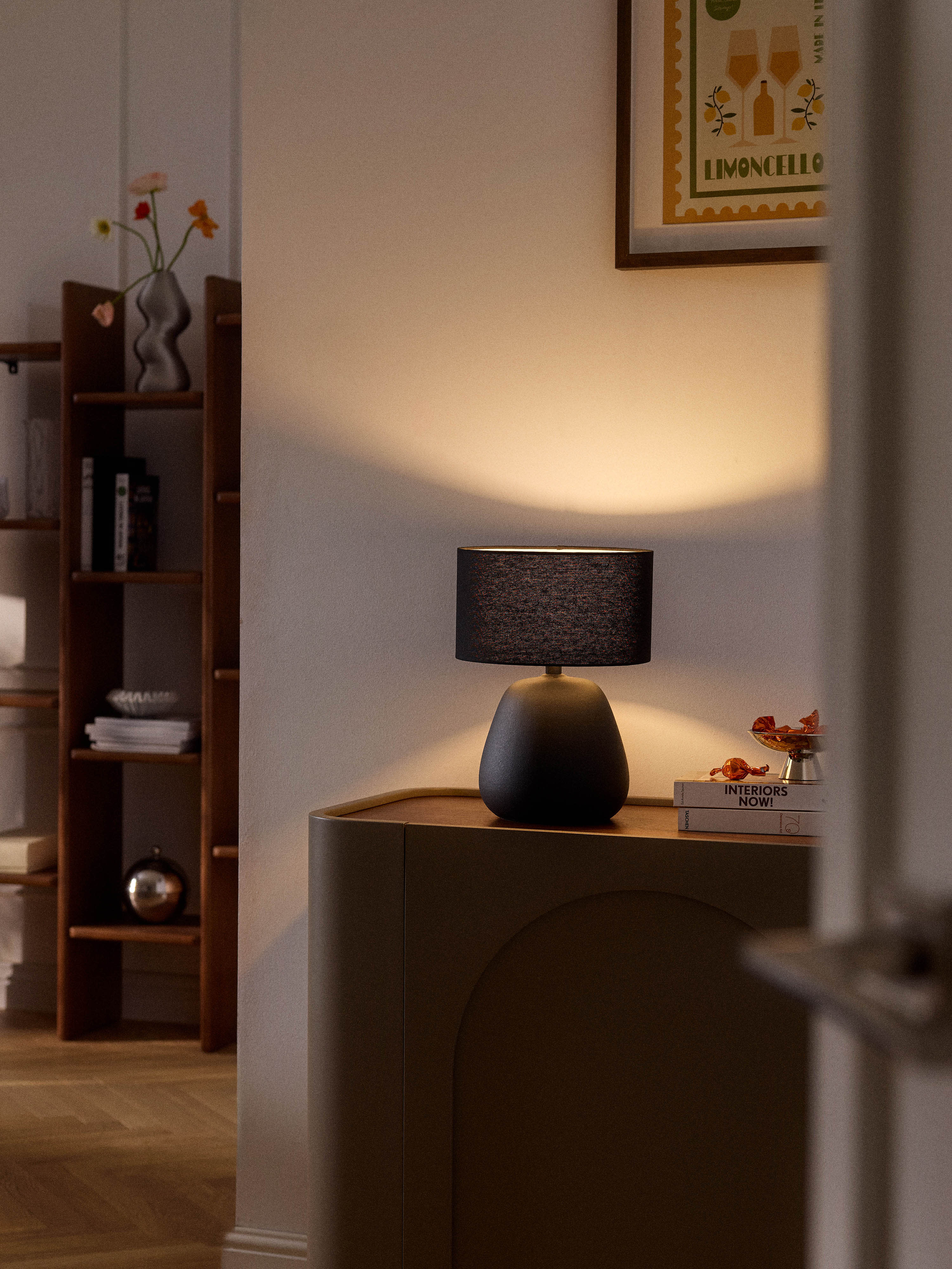 Lampe à poser en céramique Stav - Anthracite, mat