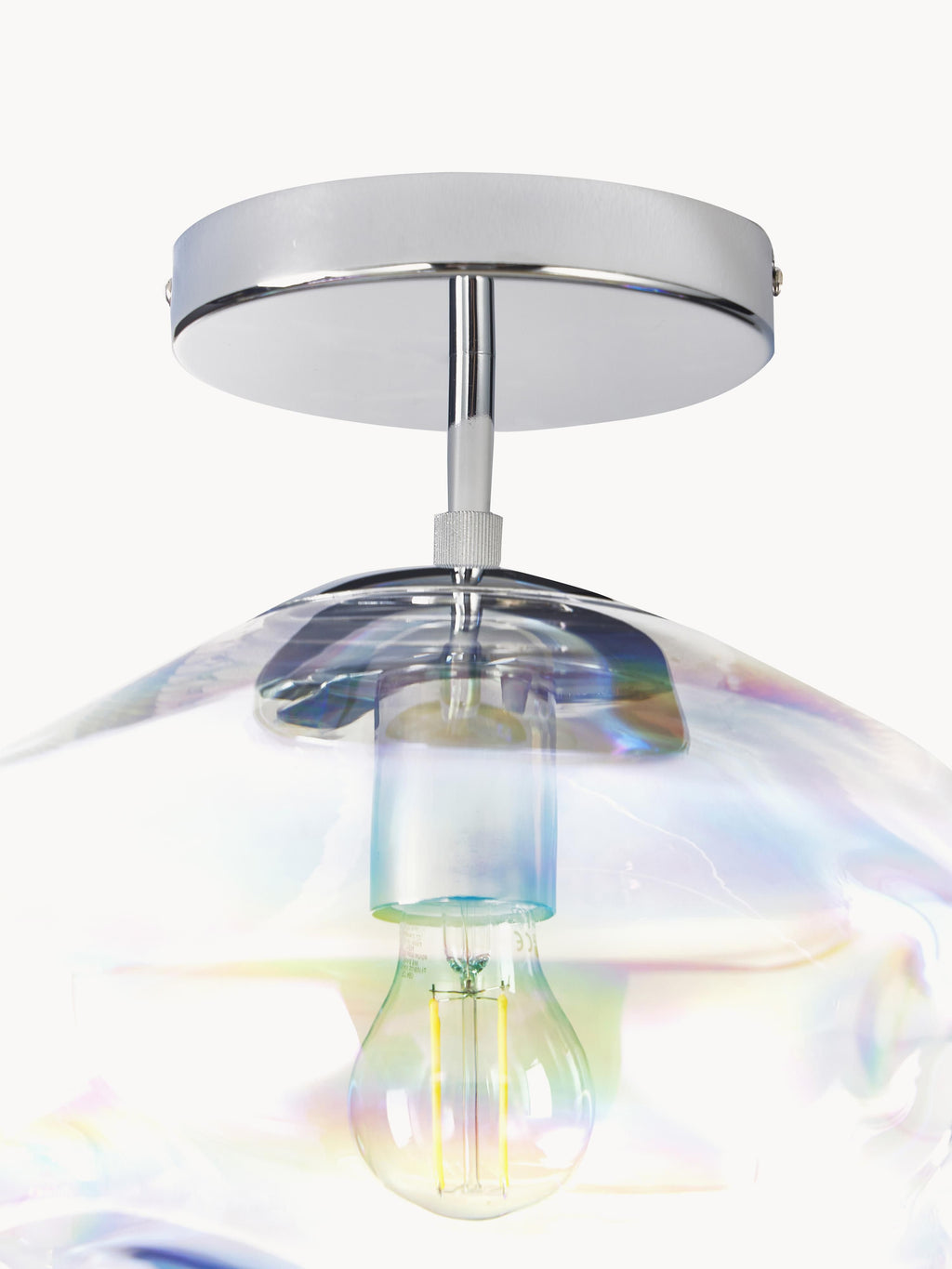 Plafonnier en verre irisé Kol - Irisé, argenté