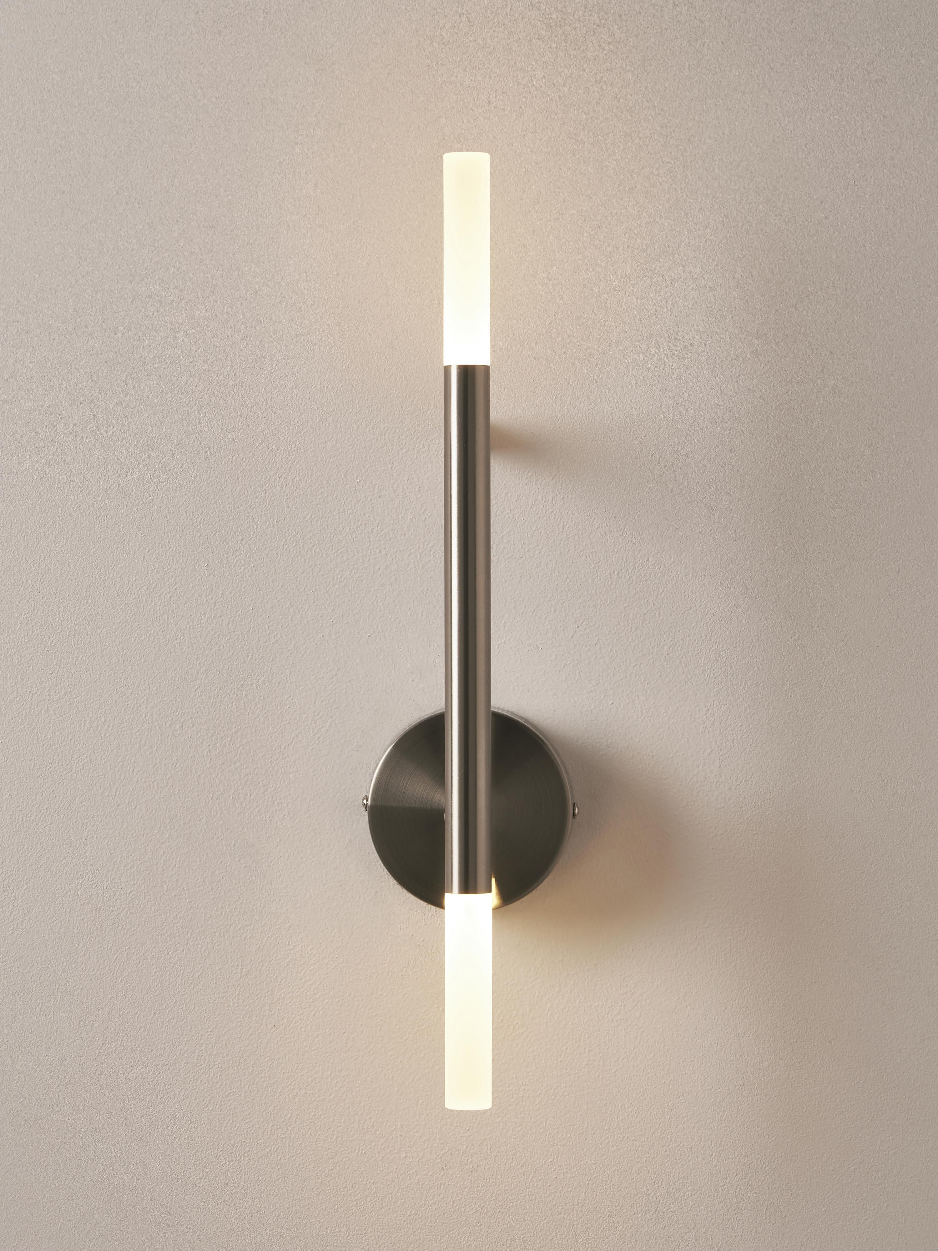 Grande applique murale LED Job - Argenté, blanc