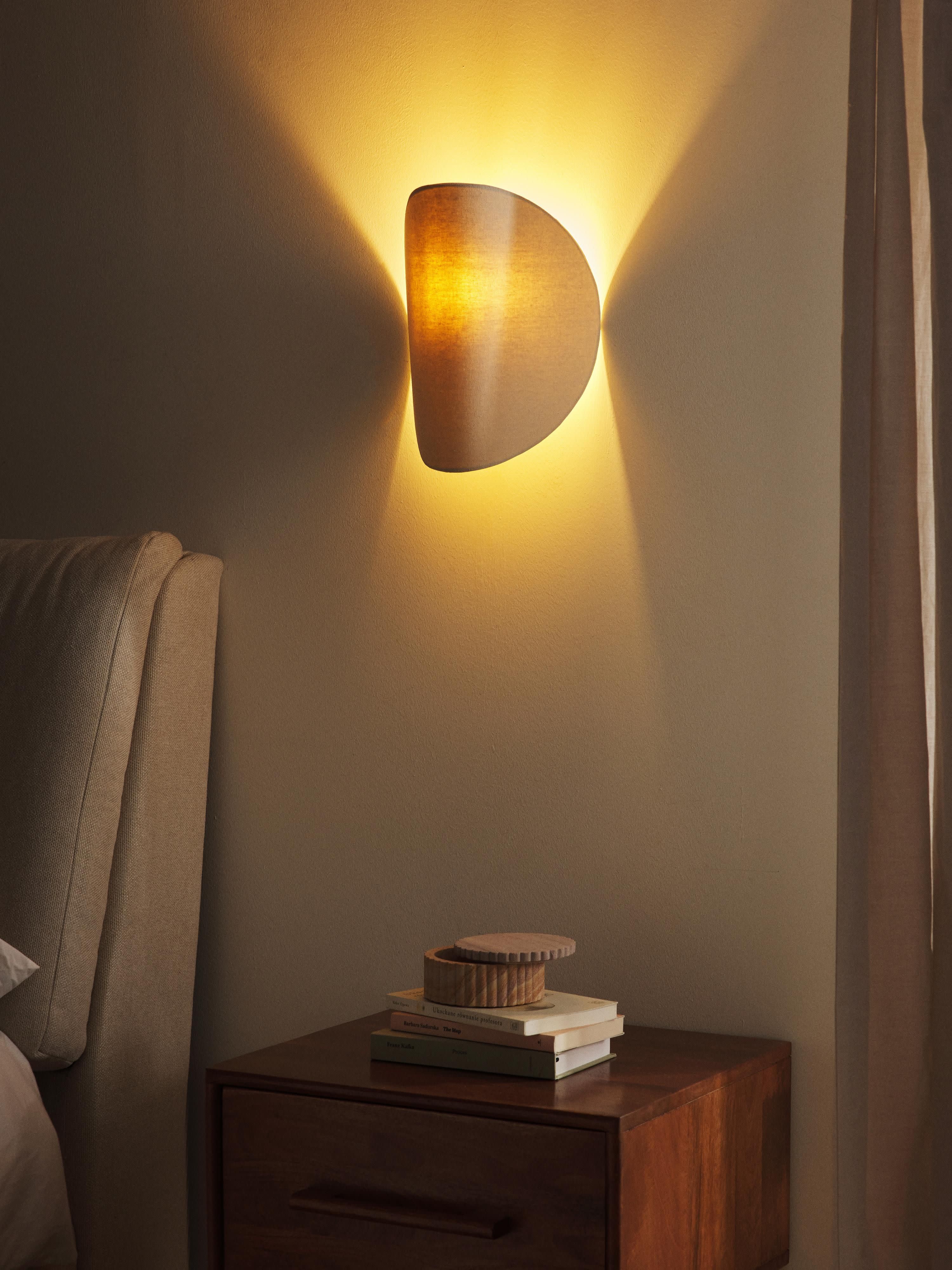 Applique murale design en lin Aadam - Beige clair