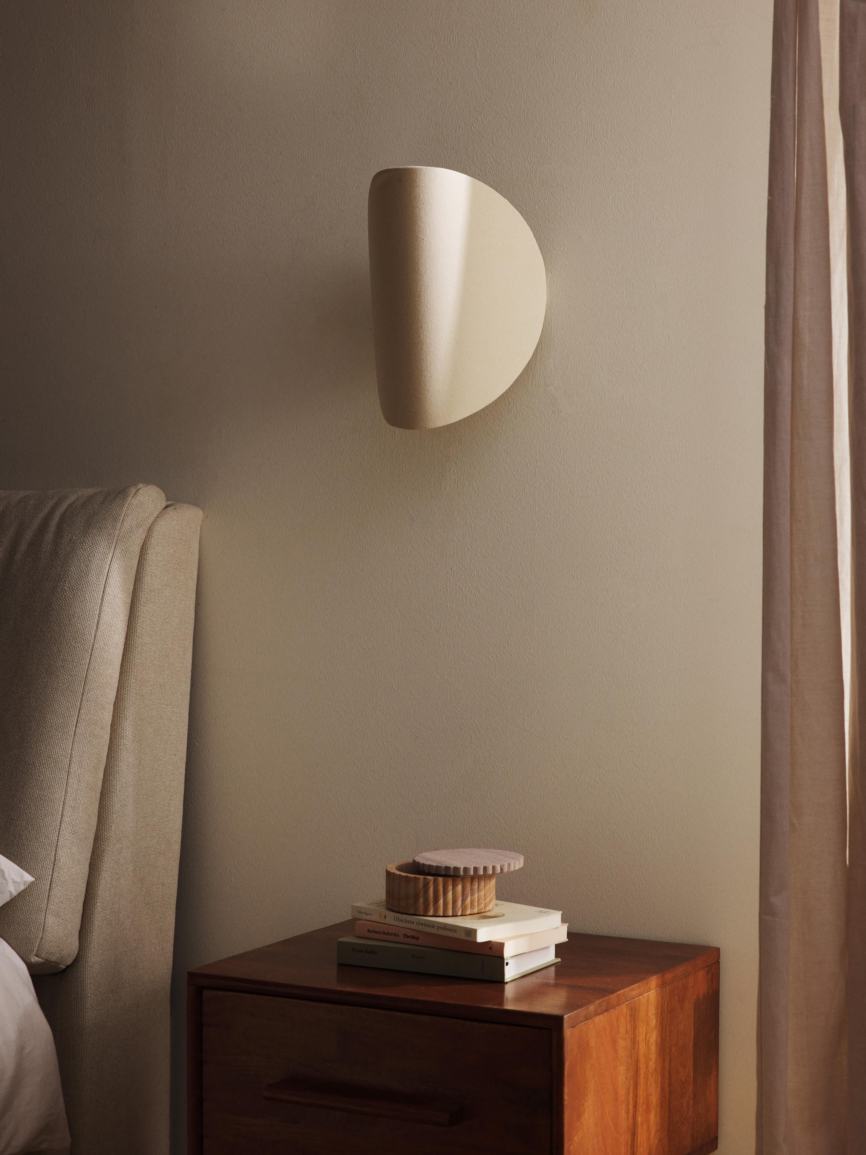 Applique murale design en lin Aadam - Beige clair
