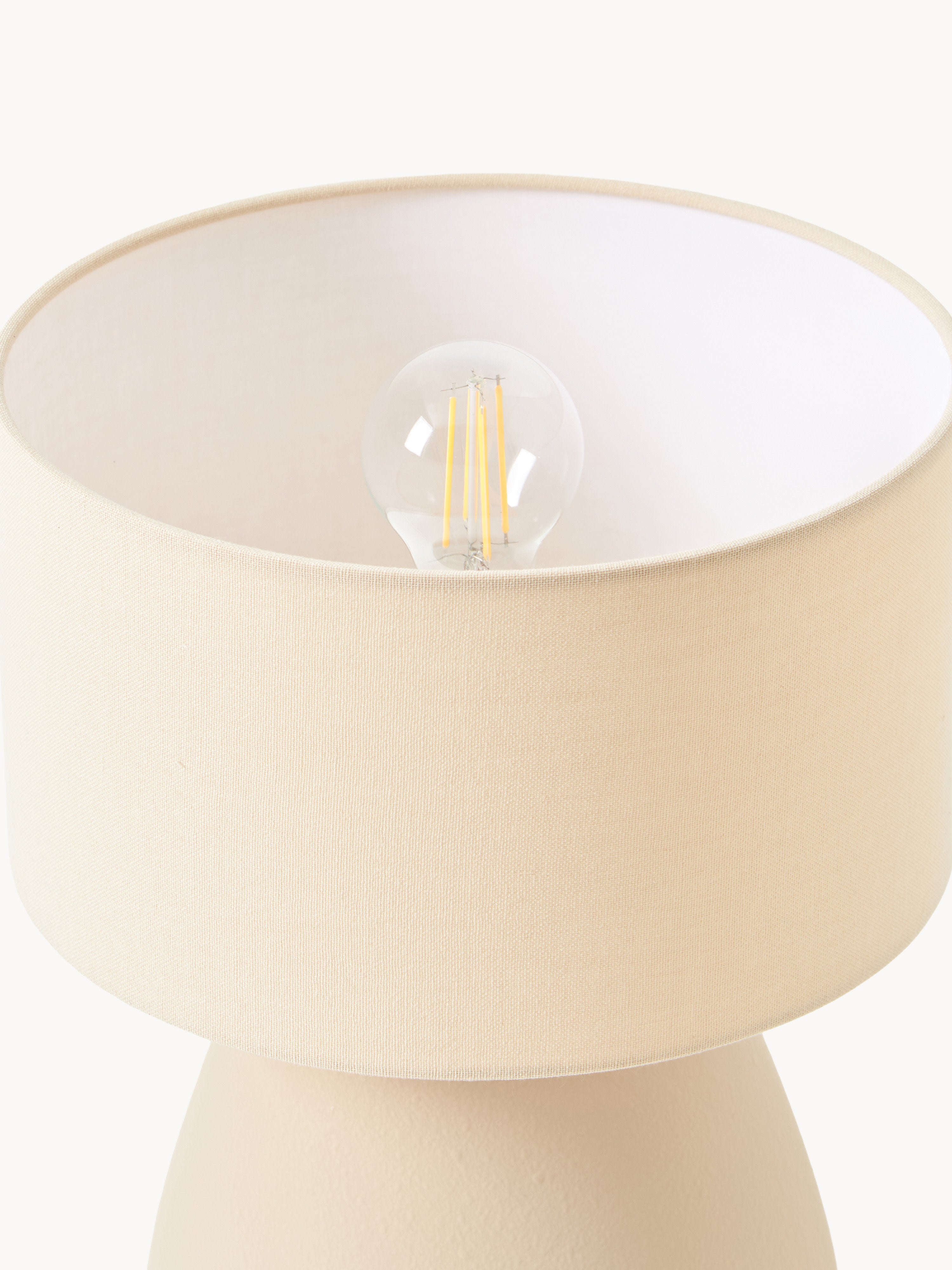 Lampe à poser en céramique Stav - Beige clair, mat