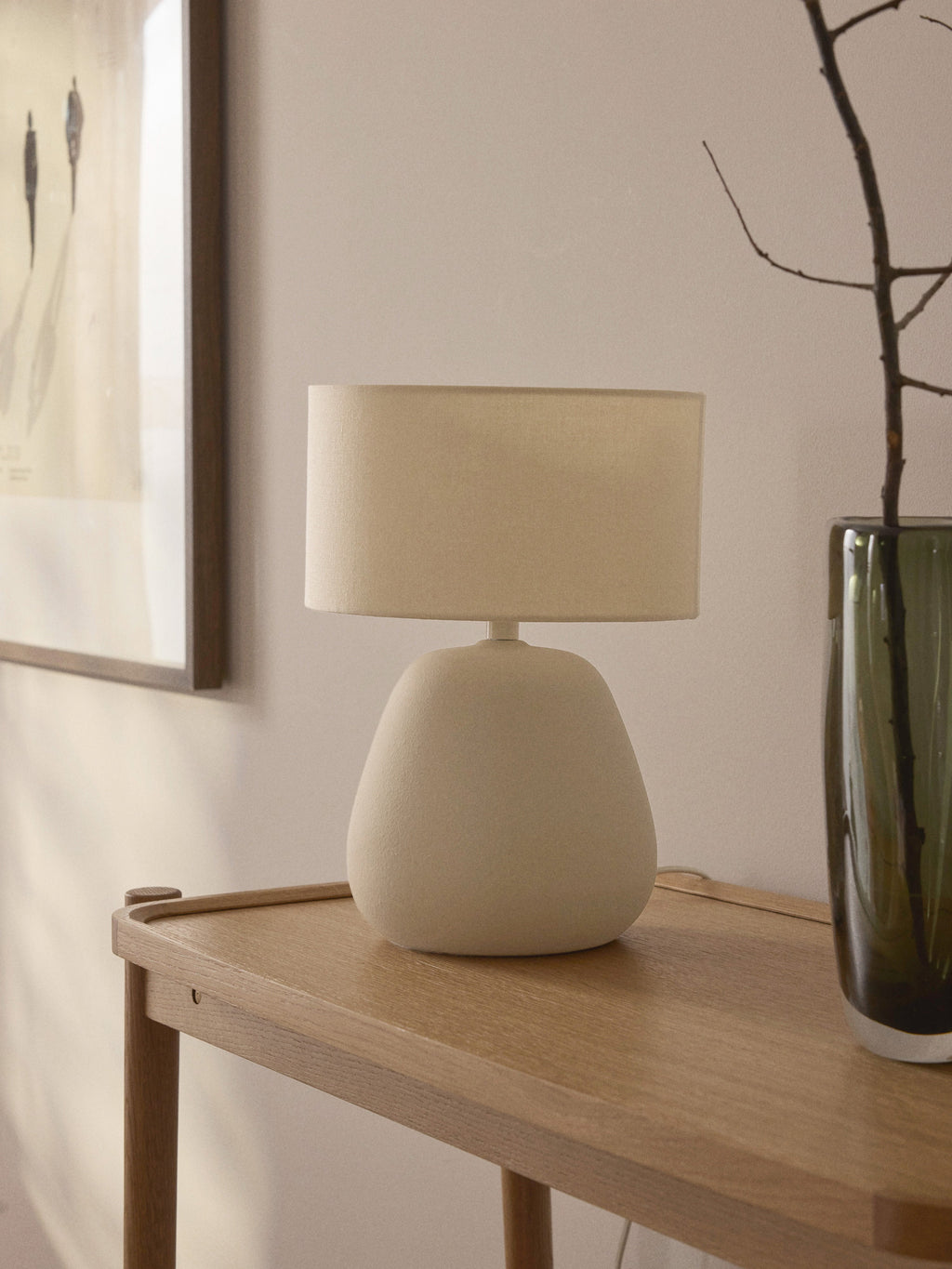 Lampe à poser en céramique Stav - Beige clair, mat