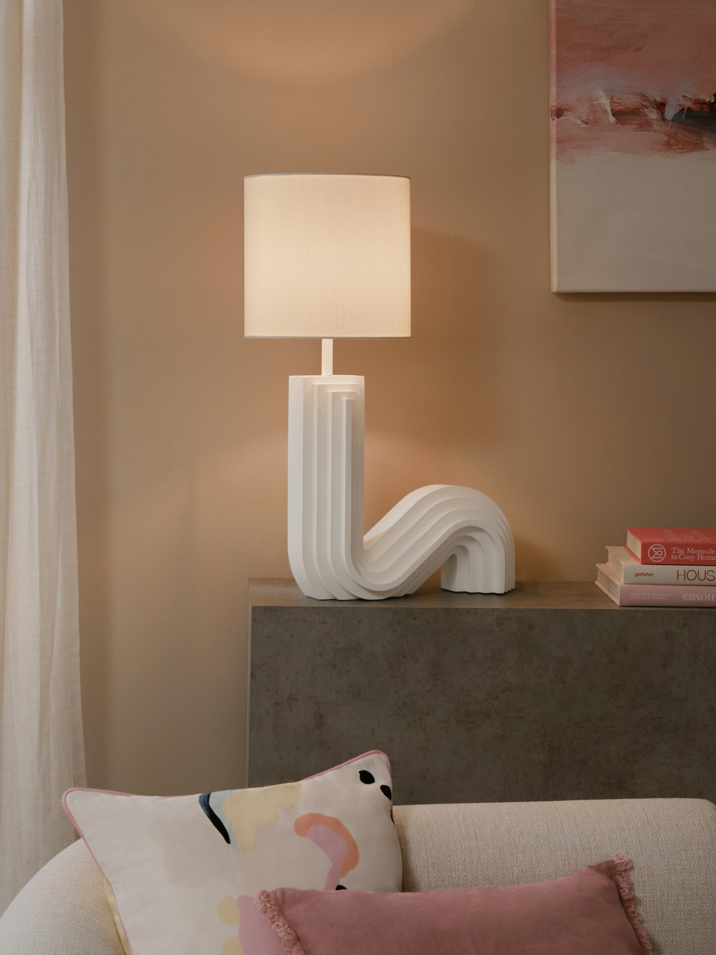 Lampe à poser design Dane - Blanc cassé, blanc