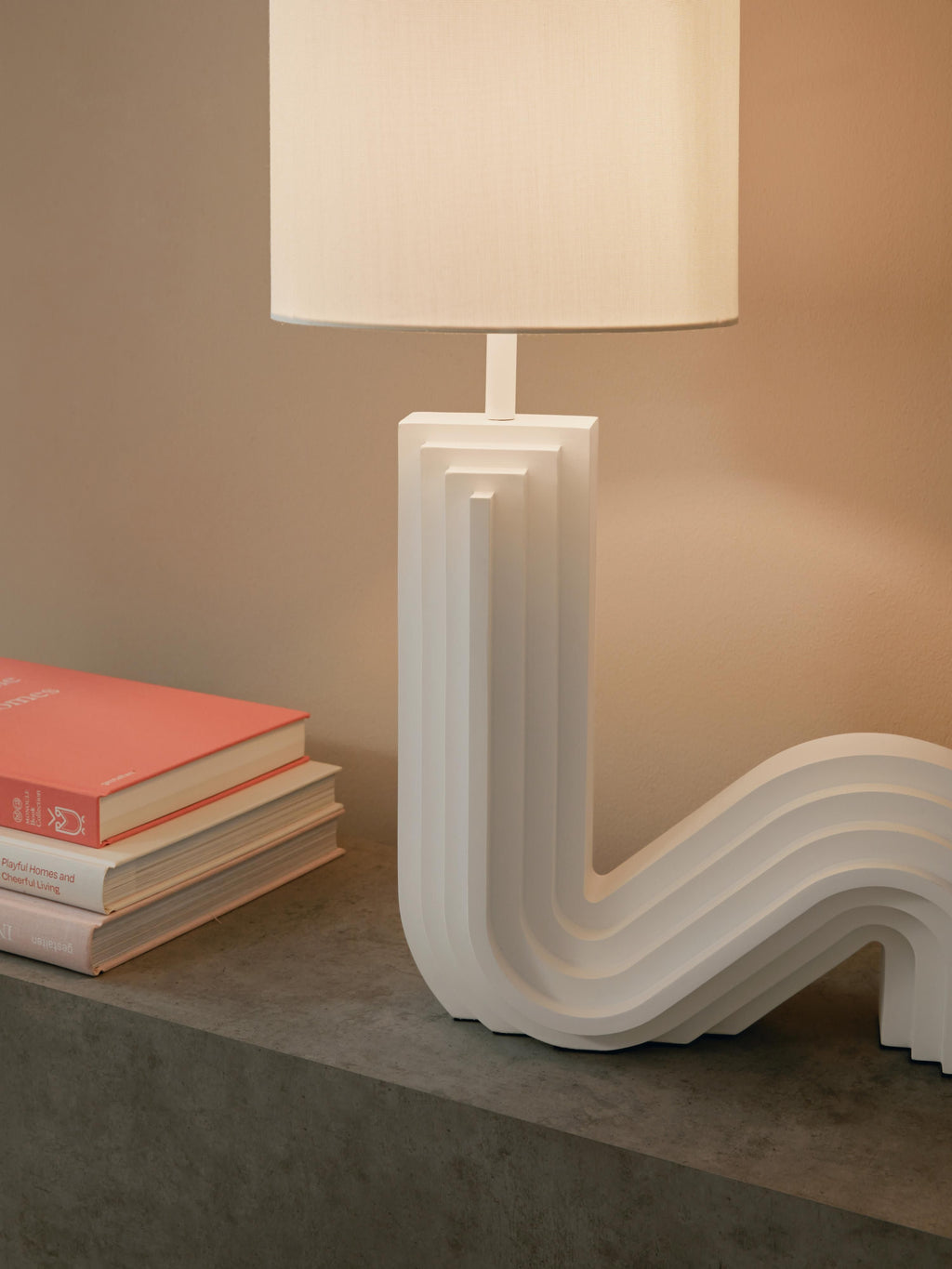 Lampe à poser design Dane - Blanc cassé, blanc