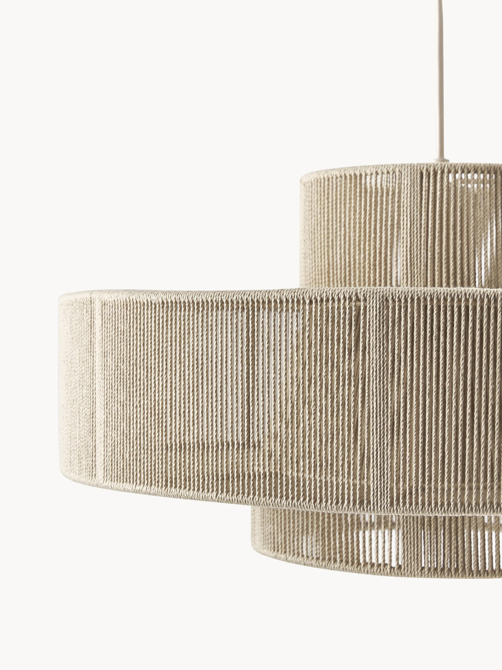 Grande suspension en fils de lin Matias - Beige